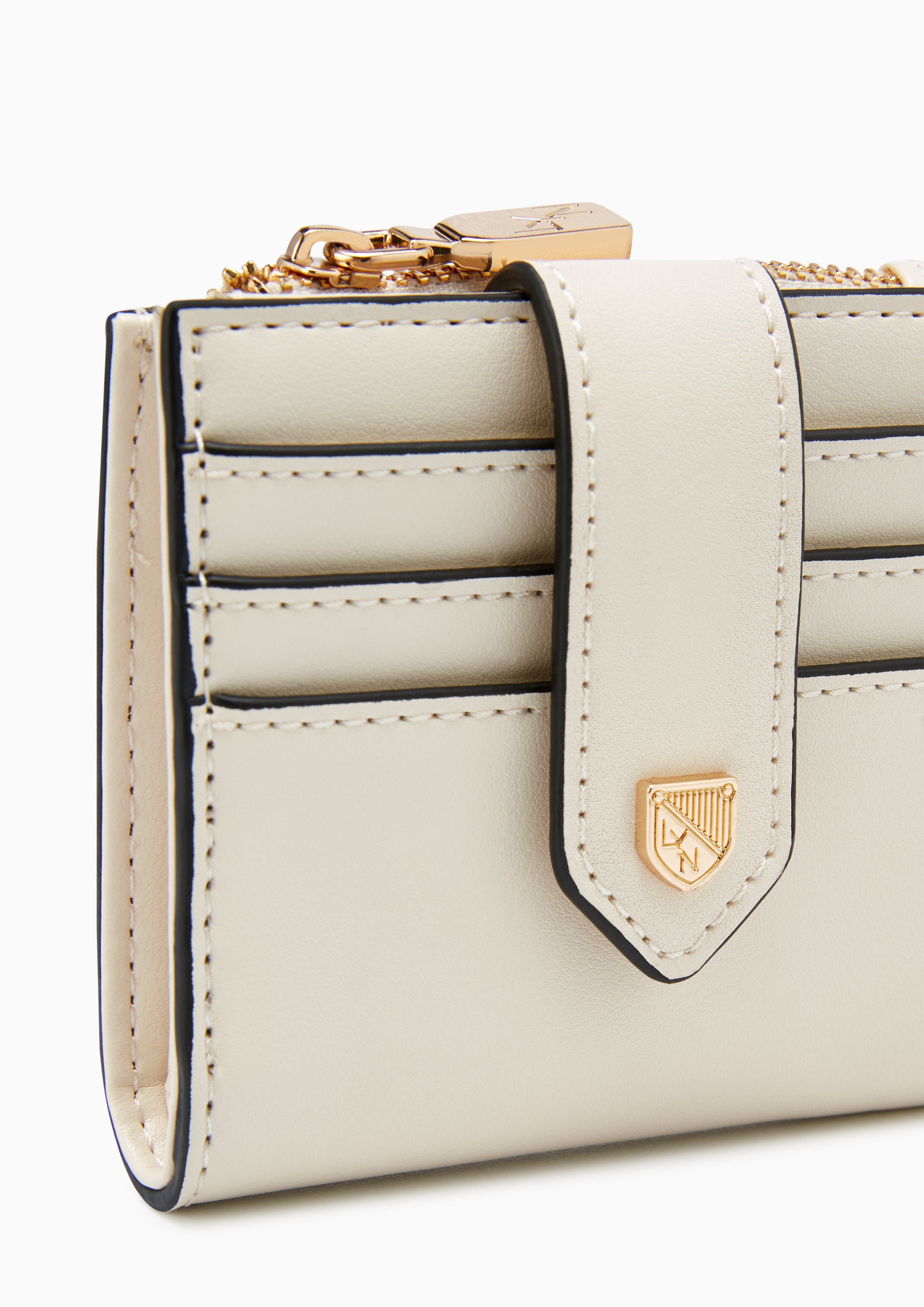 Re-Edit Marble Semi Short Wallet Ivory