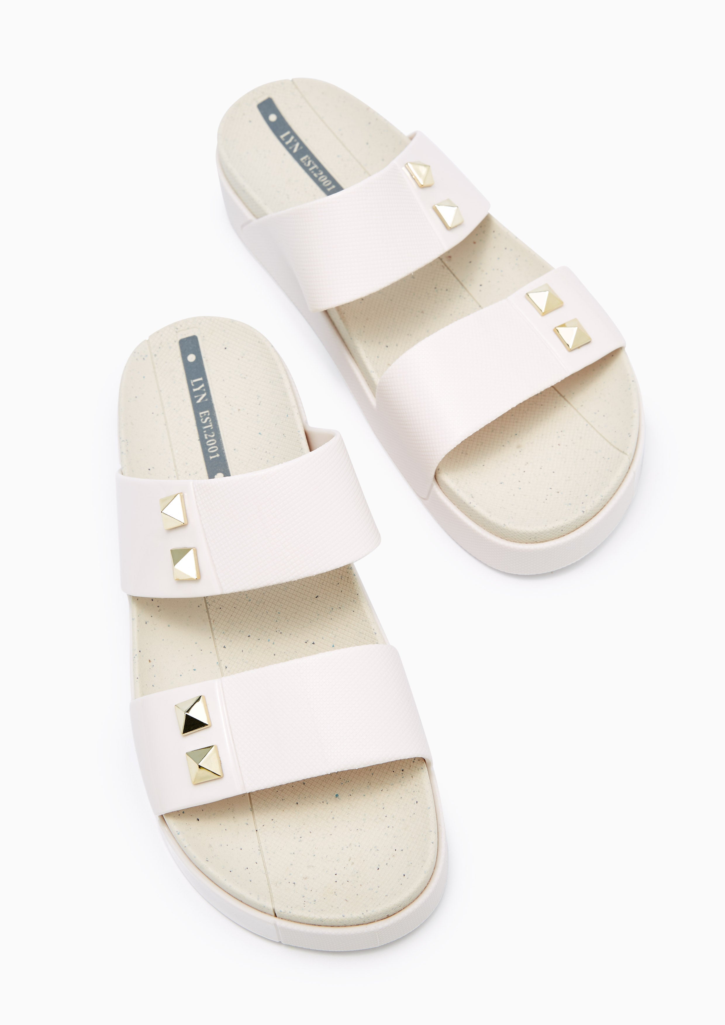 Boronia Flat Sandals White
