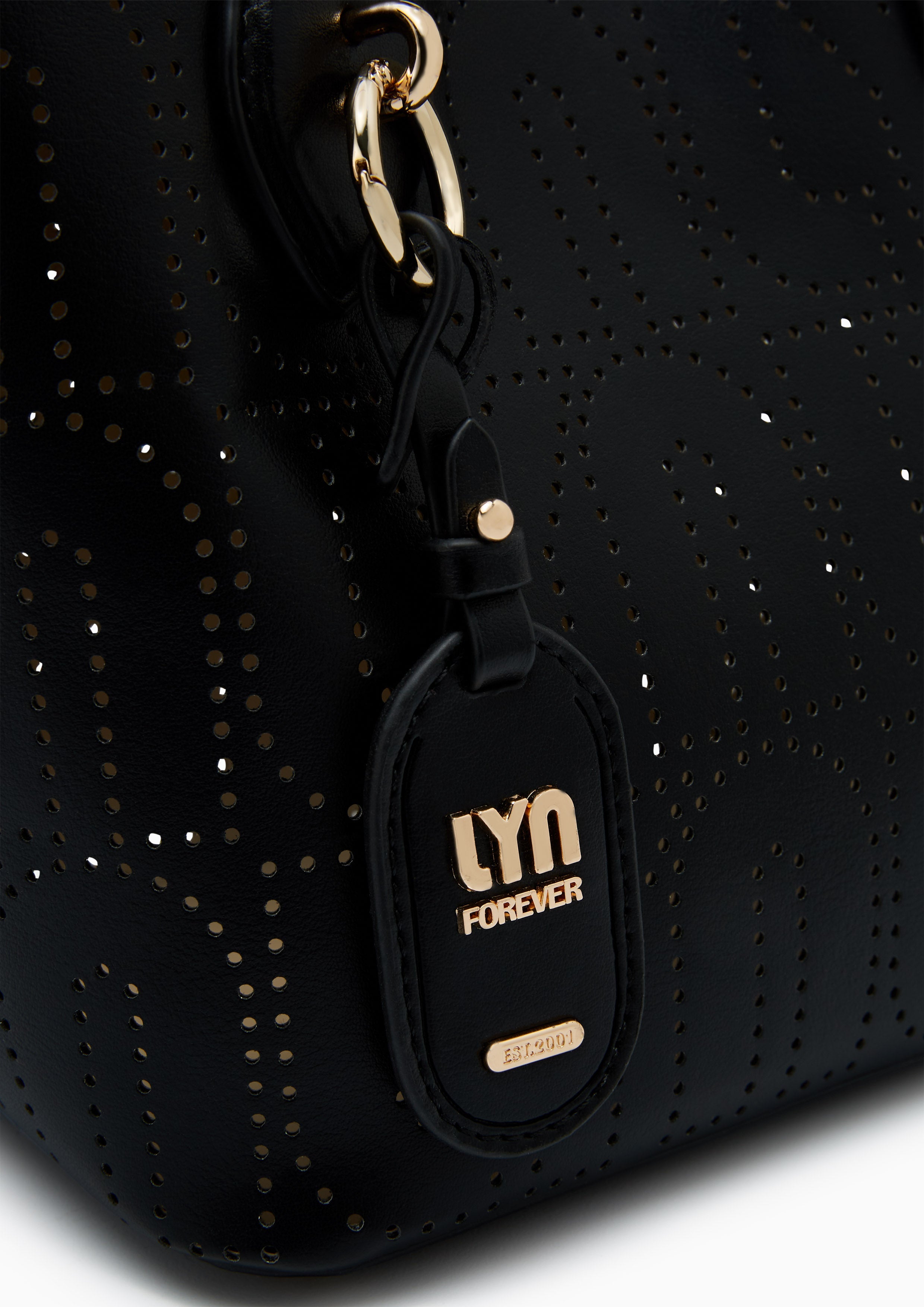Tyla M Top Handle Bag Black