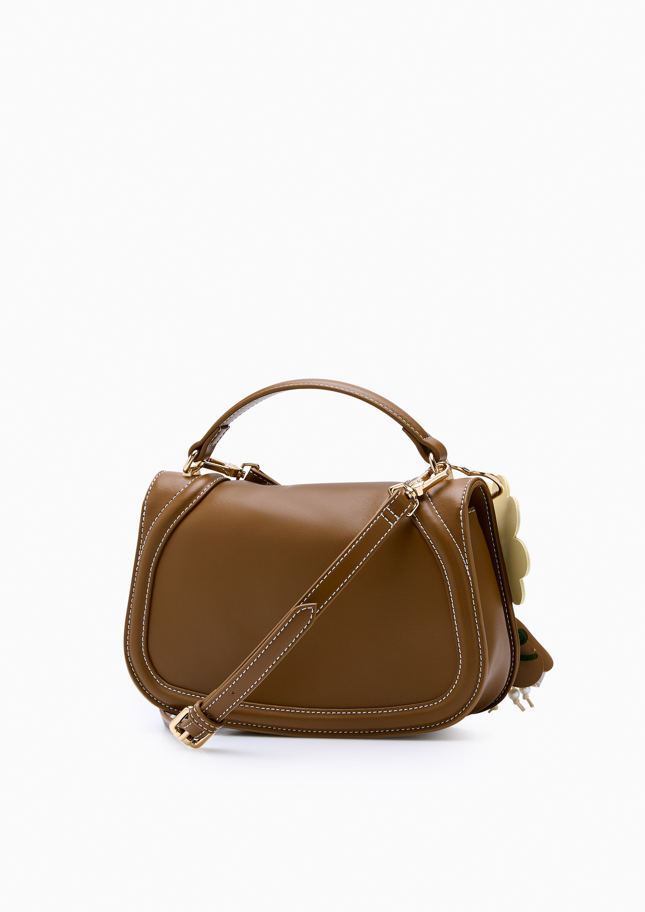 Gardenia Top Handle Bag Brown