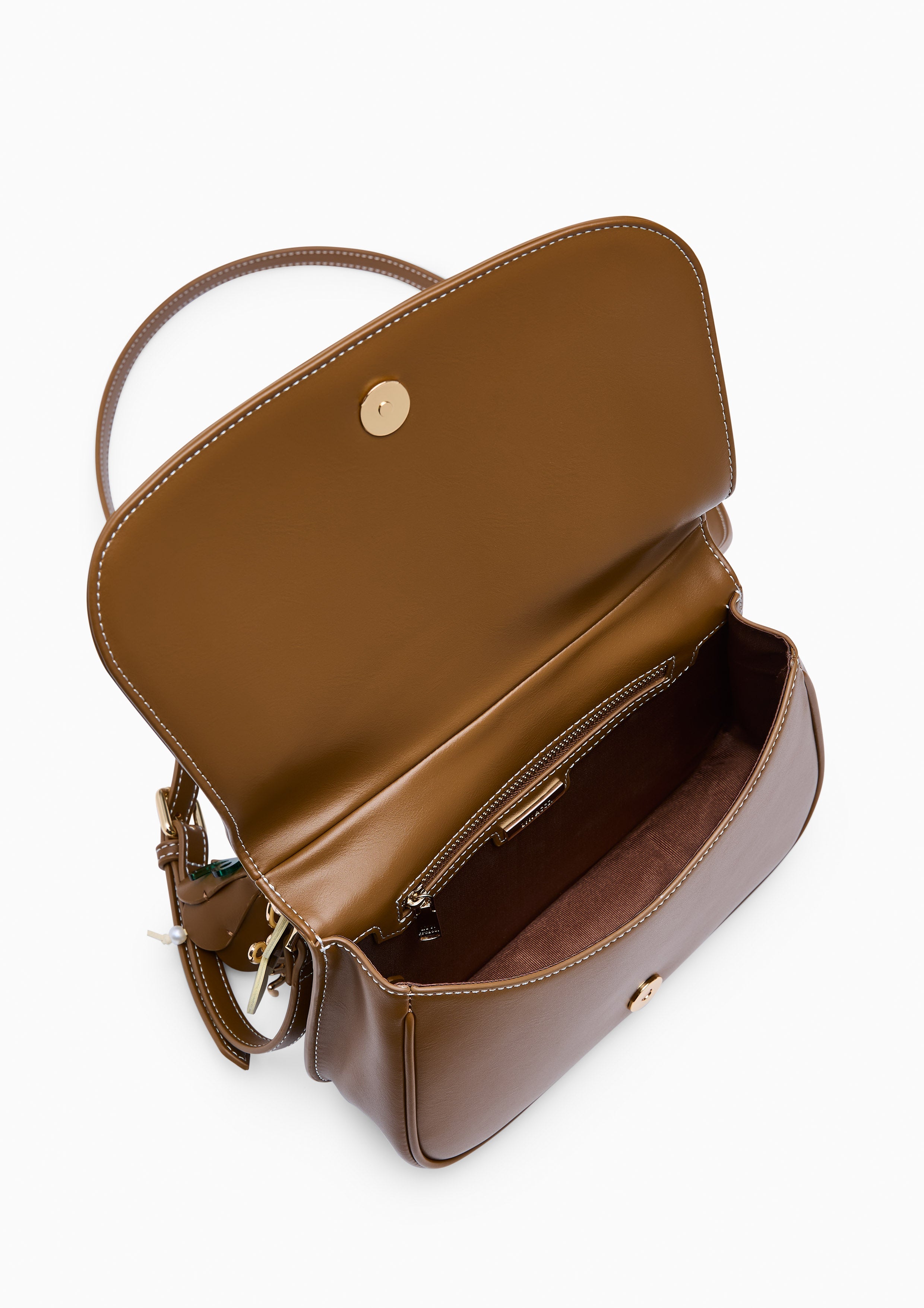 Gardenia Top Handle Bag Brown