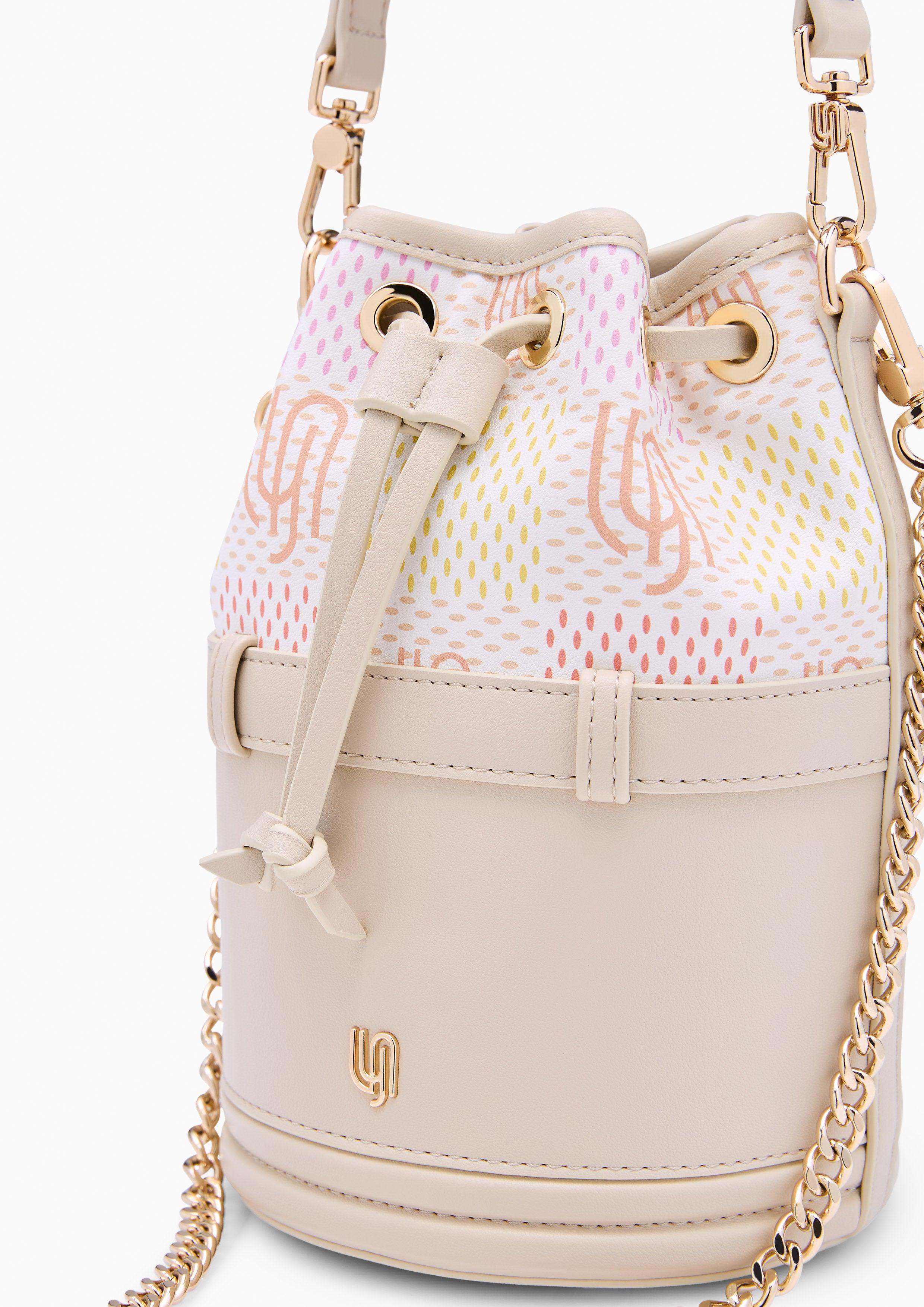 Poppin Inf Mini Bucket Printed Beige