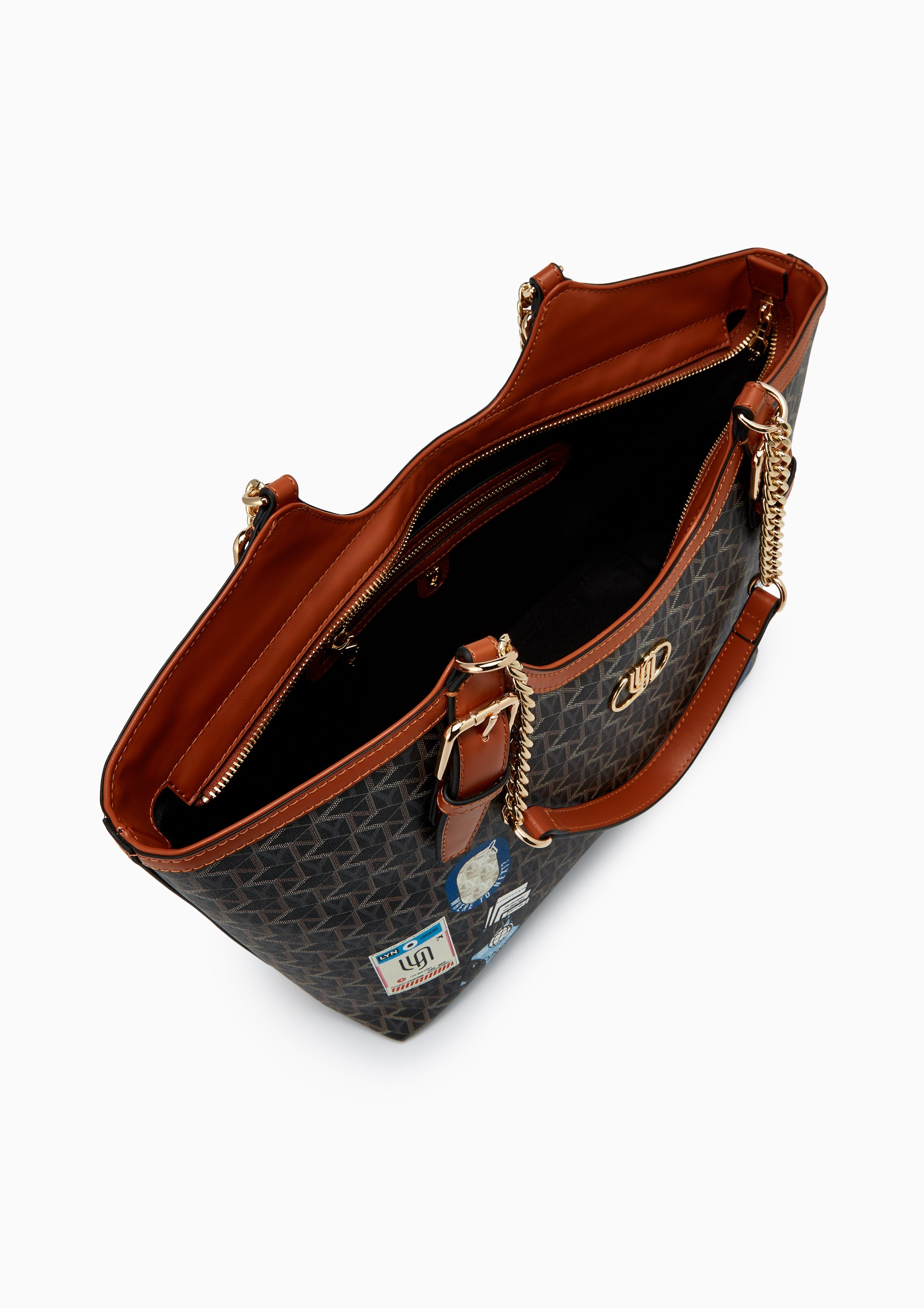 Wander Infinite Xl Tote Bag Tan/Black Printed