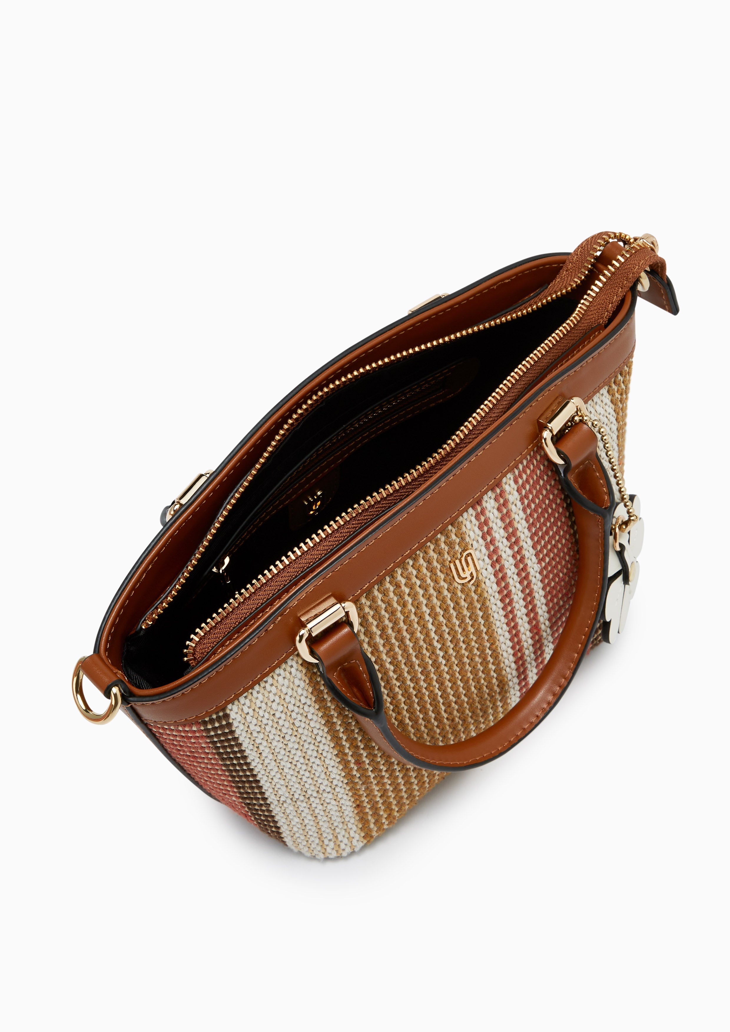 The Garden Infinite S Top Handle Bag Brown