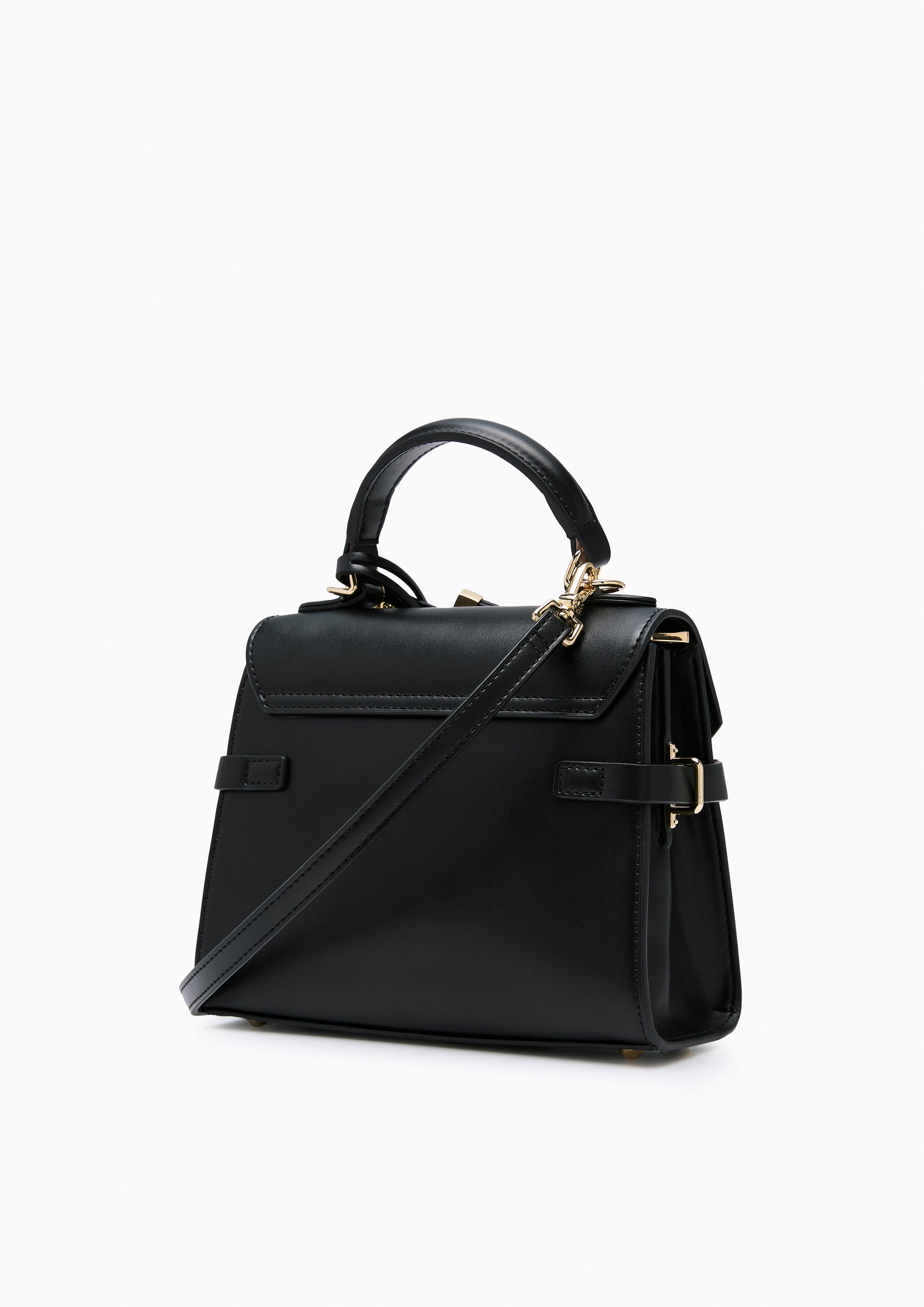Botanic Fineness S Top Handle Bag Printed Black