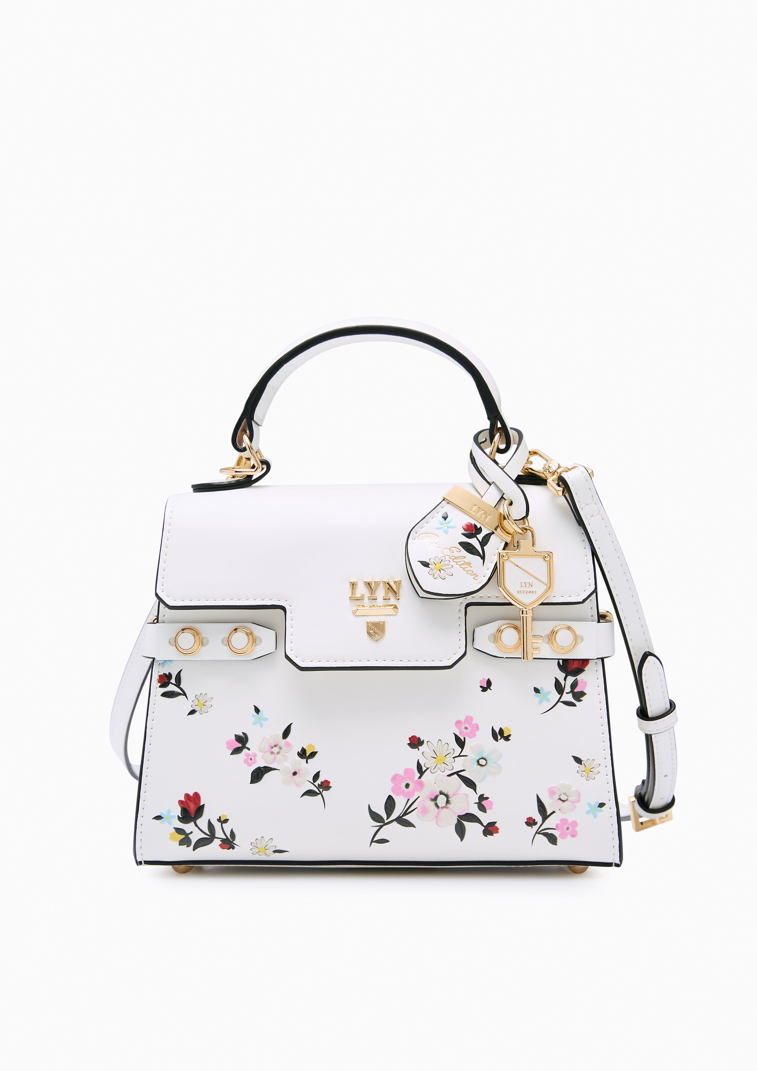 Botanic Fineness S Top Handle Bag Printed Ivory