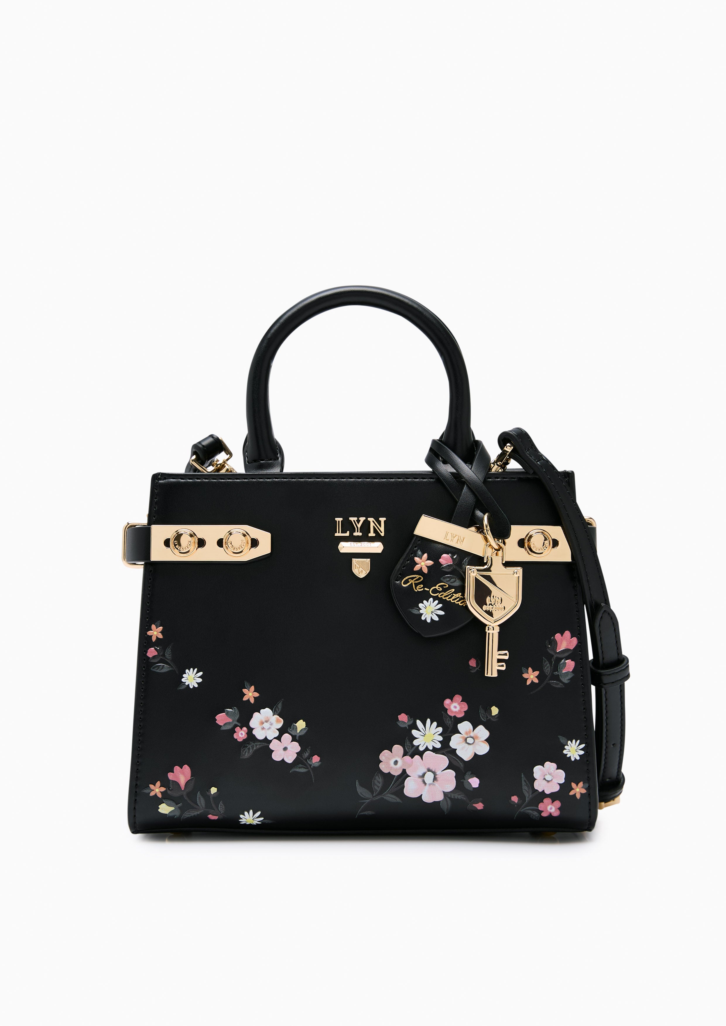 Botanic Fineness S Tote Bag Printed Black