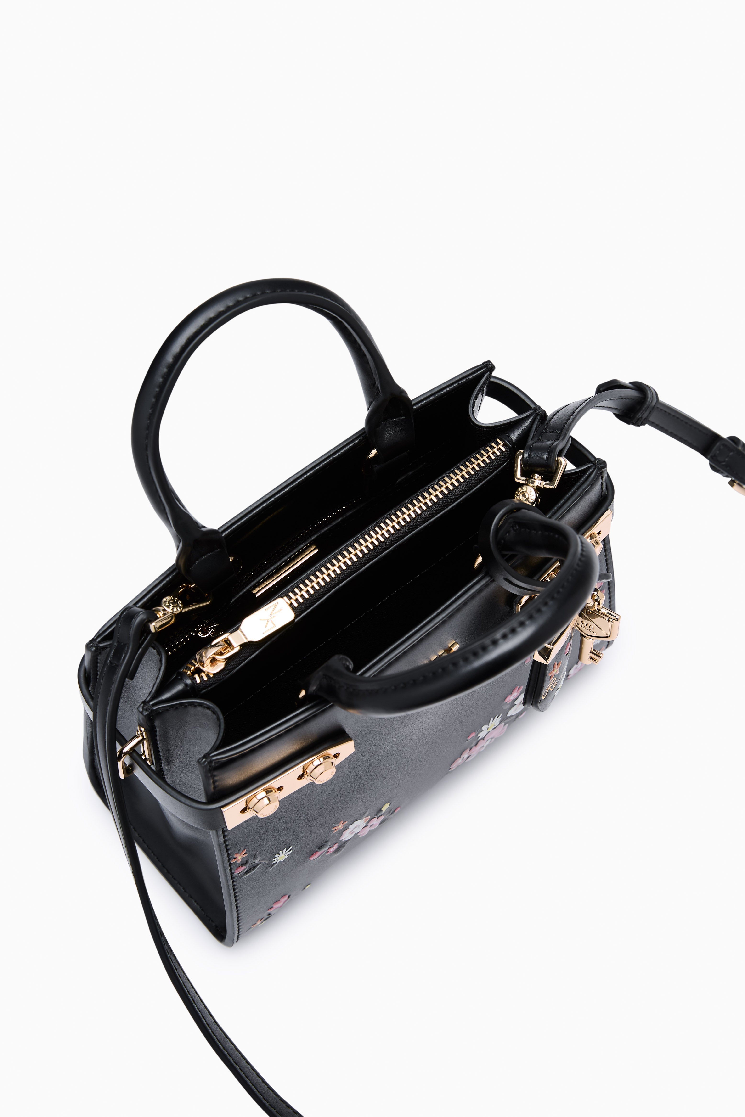 Botanic Fineness S Tote Bag Printed Black