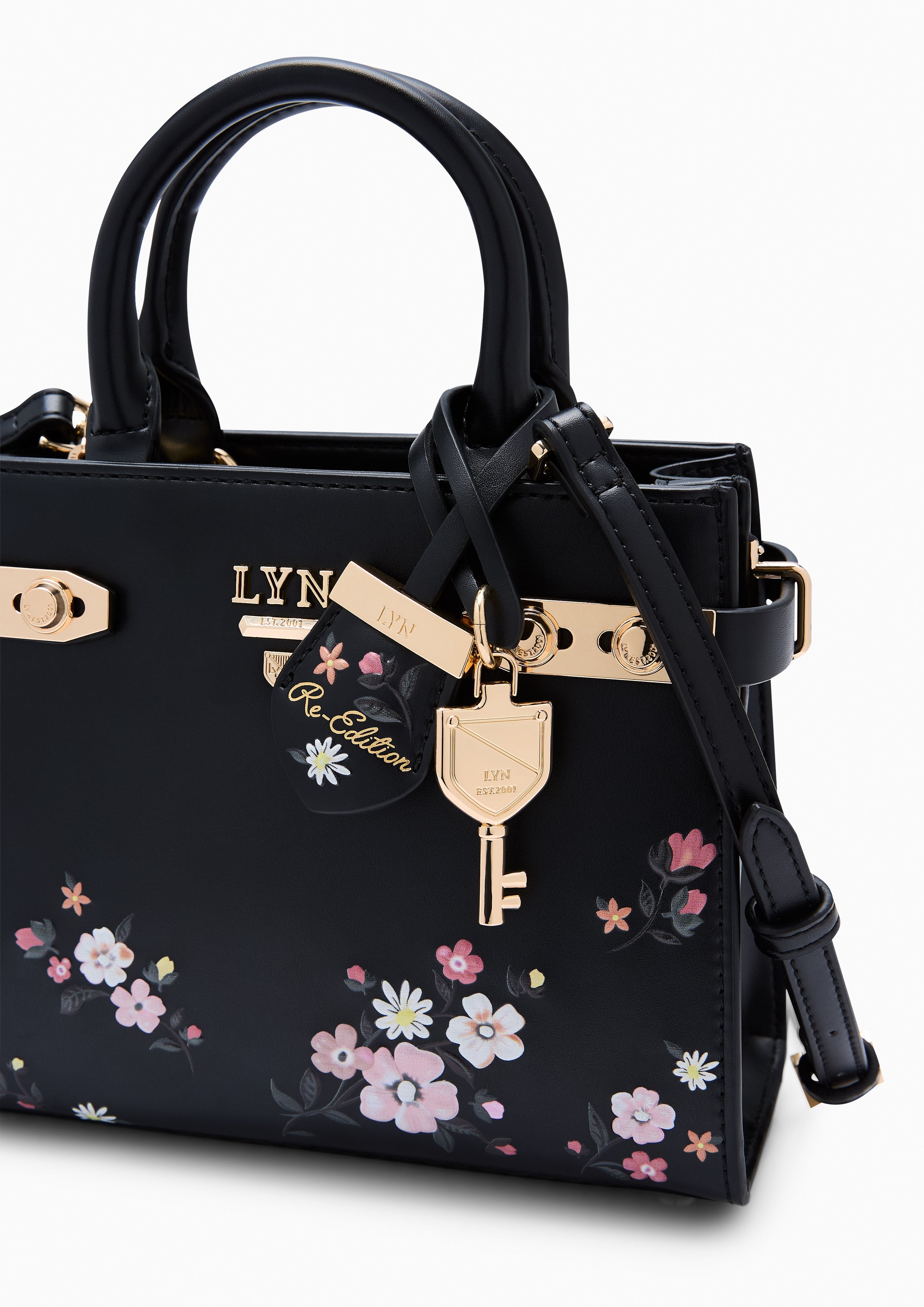 Botanic Fineness S Tote Bag Printed Black