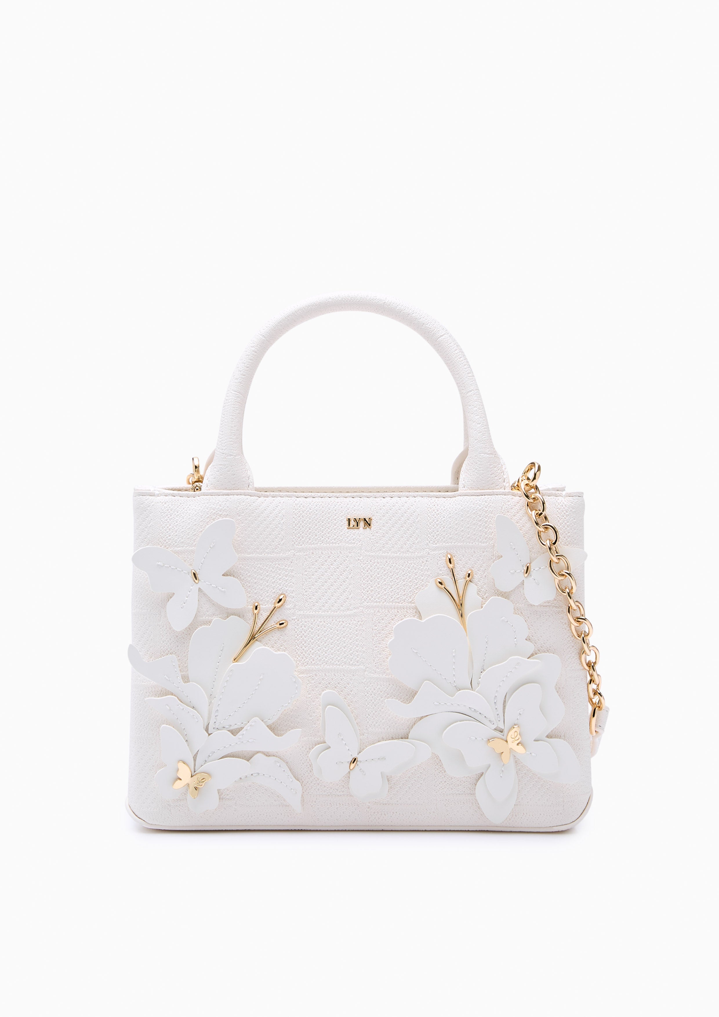 Papier M Top Handle Bag White
