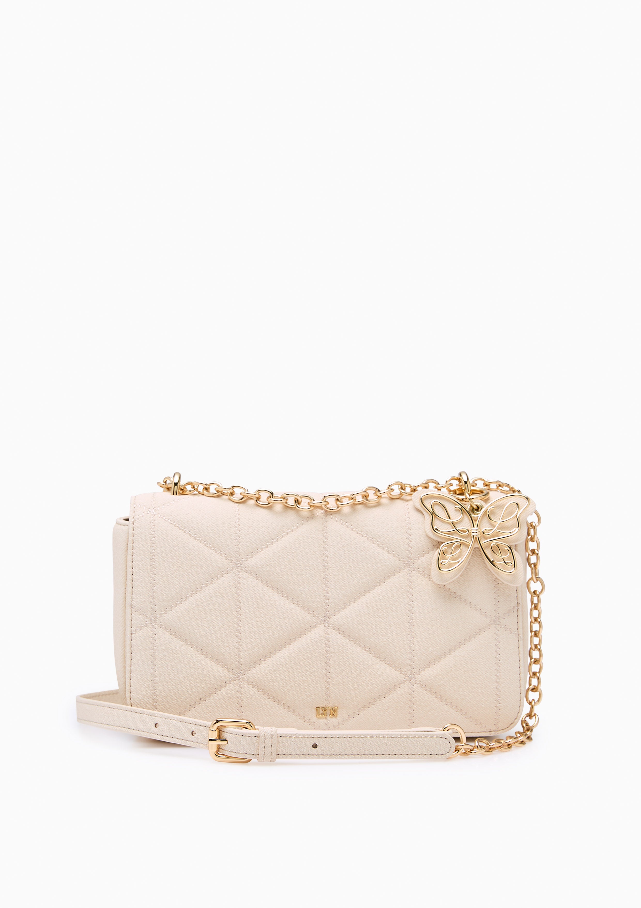Papillon S Crossbody Bag Beige