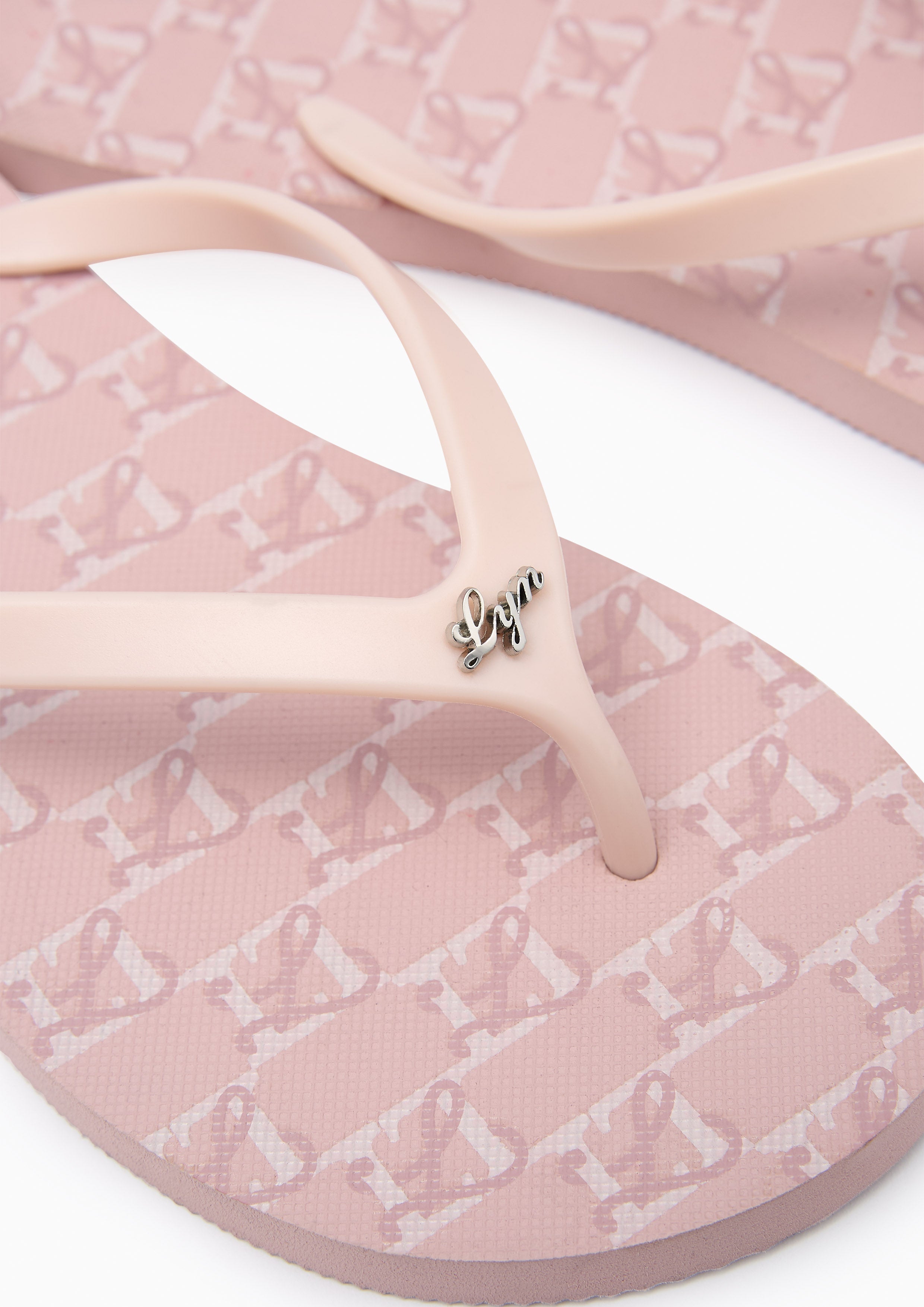 Summer Beach Flat Flip-Flop Printed Pink