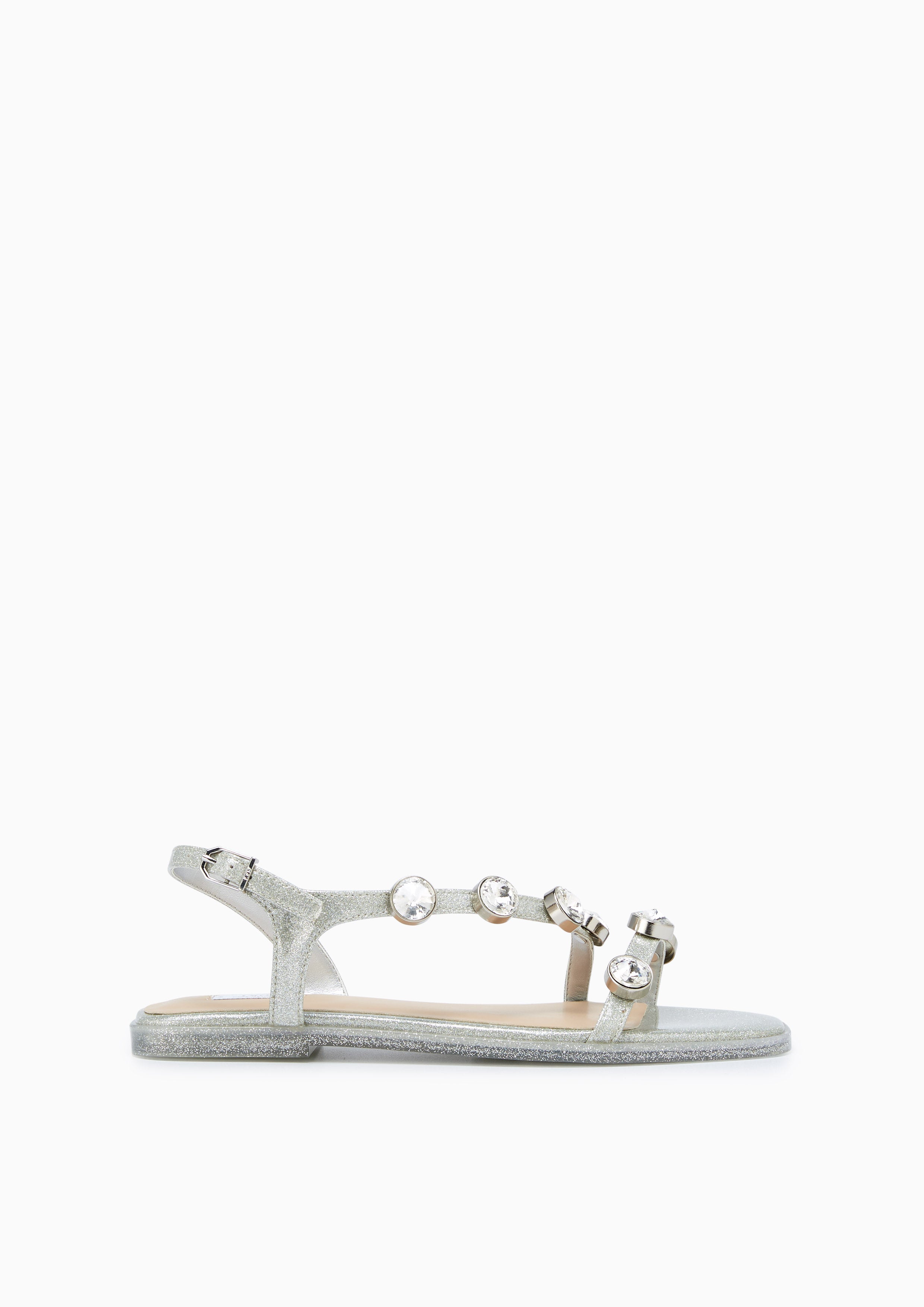 Kirby Flat Sandals Silver