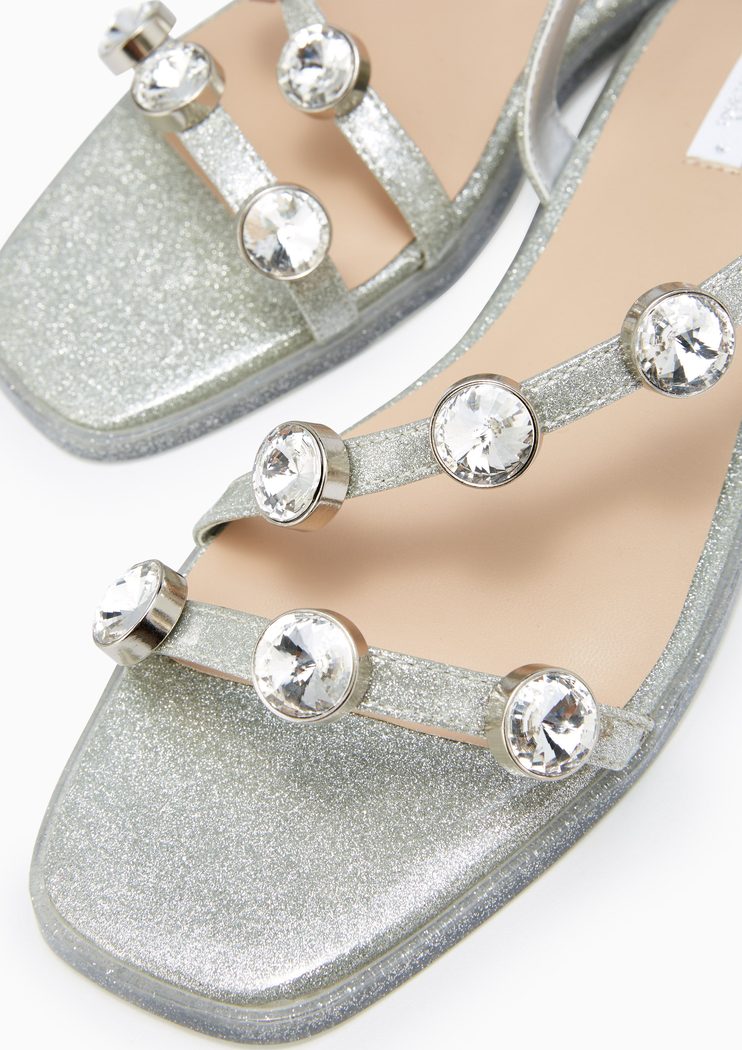 Kirby Flat Sandals Silver