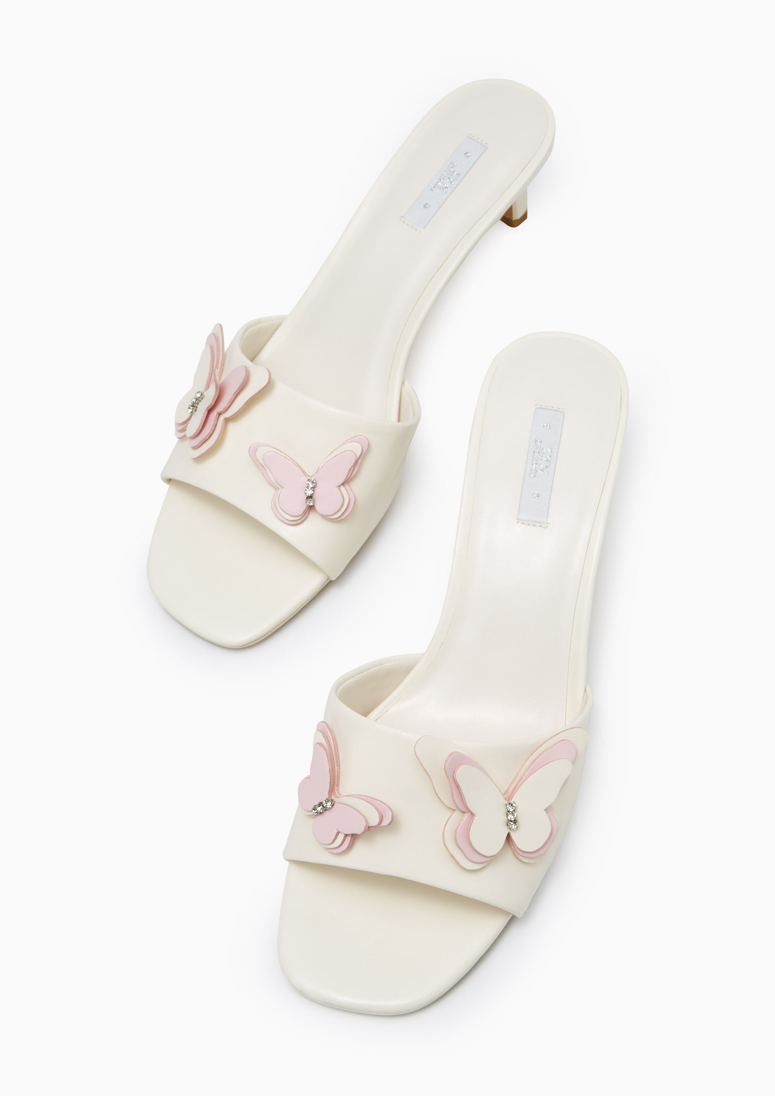 Lilin Low Heel Sandals White