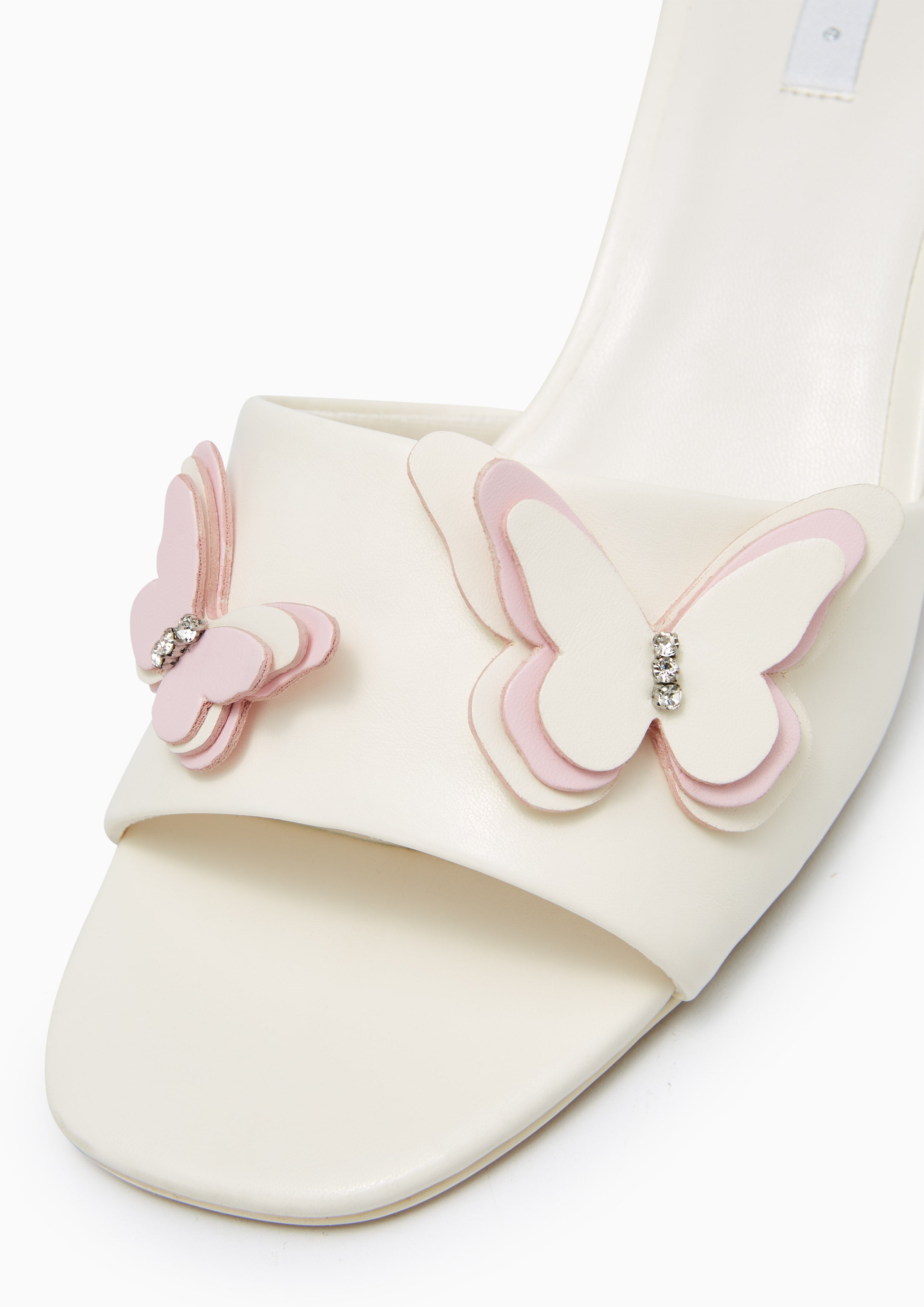 Lilin Low Heel Sandals White