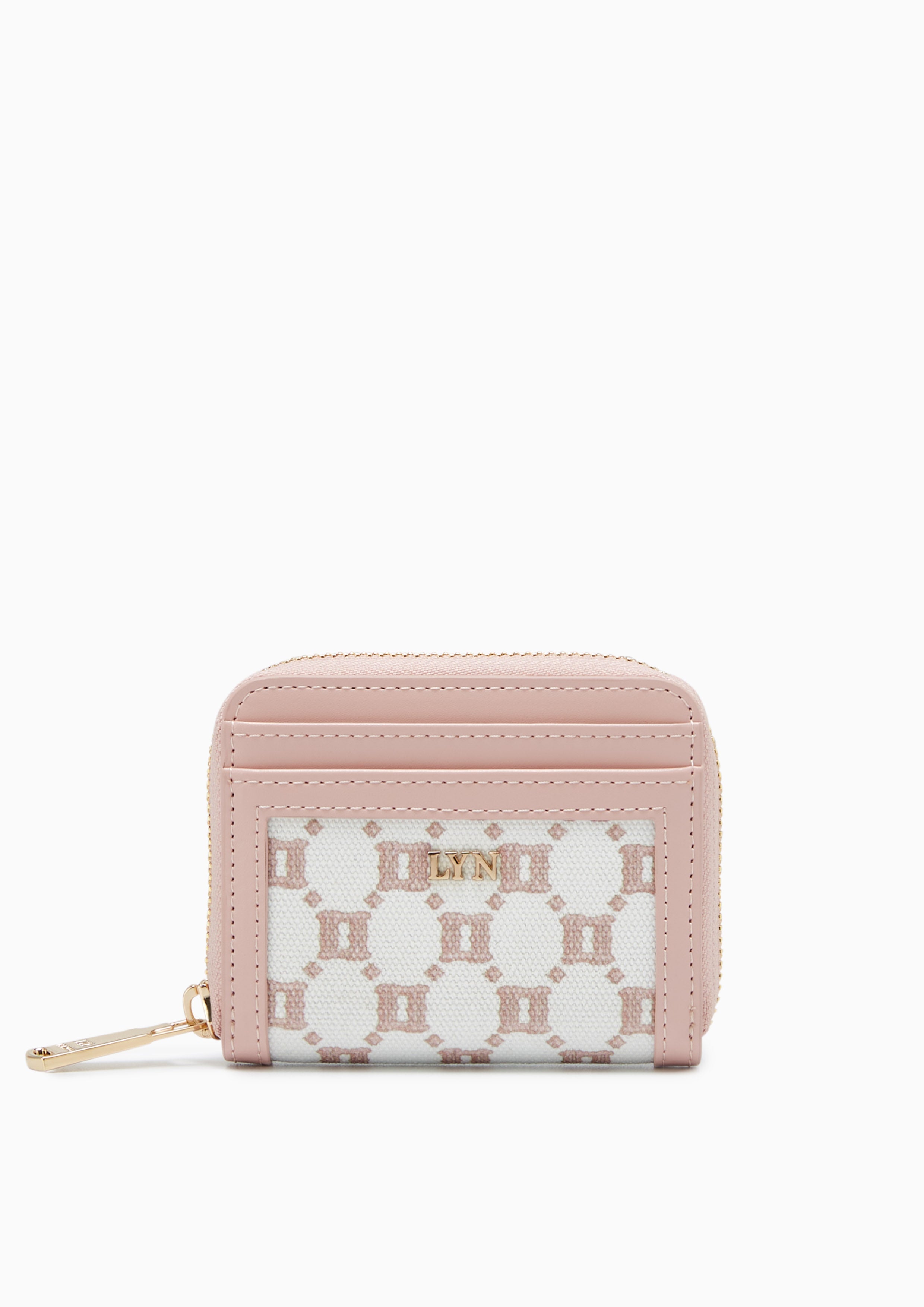 Bae Zip Around Short Wallet Printed Pink