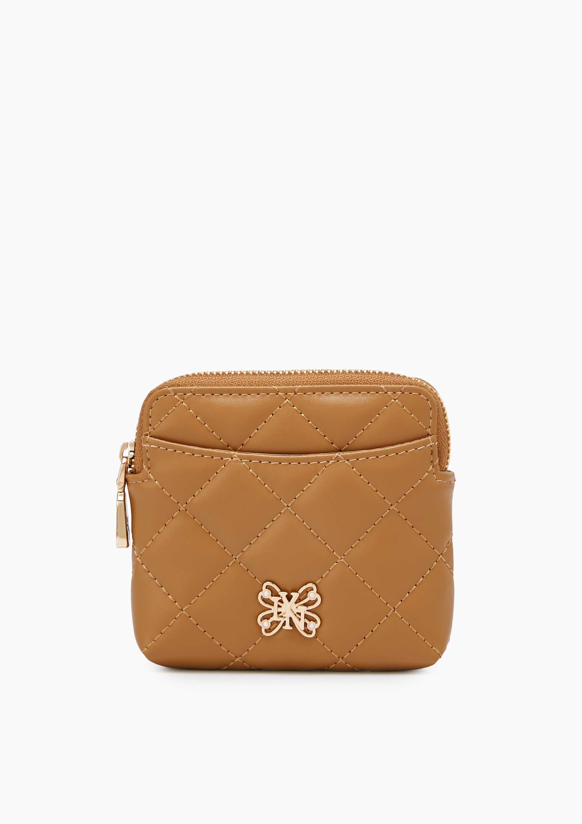 Butterfly Coin Pouch Pocket Brown