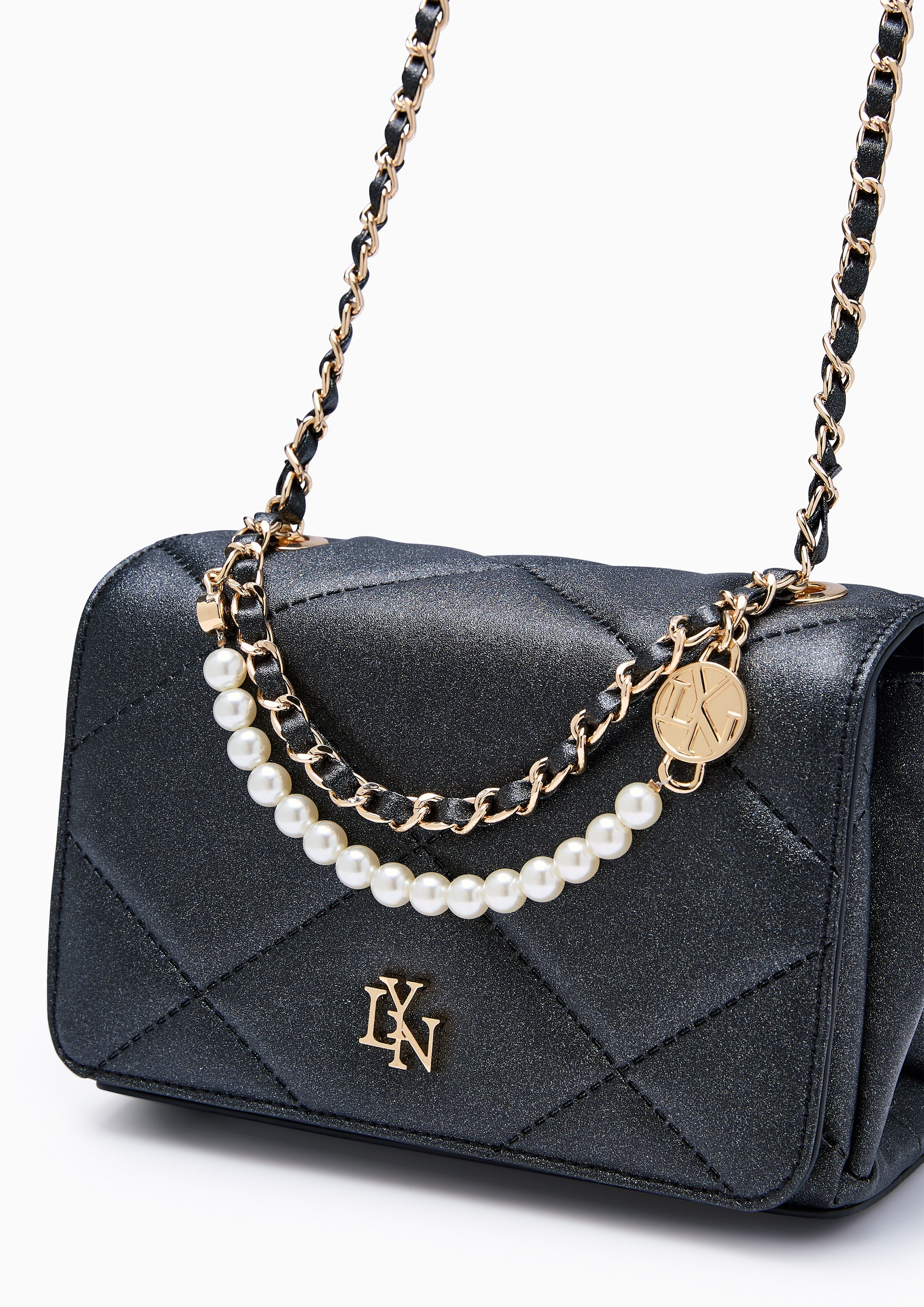 Ferna Crossbody Bag Glitter Black