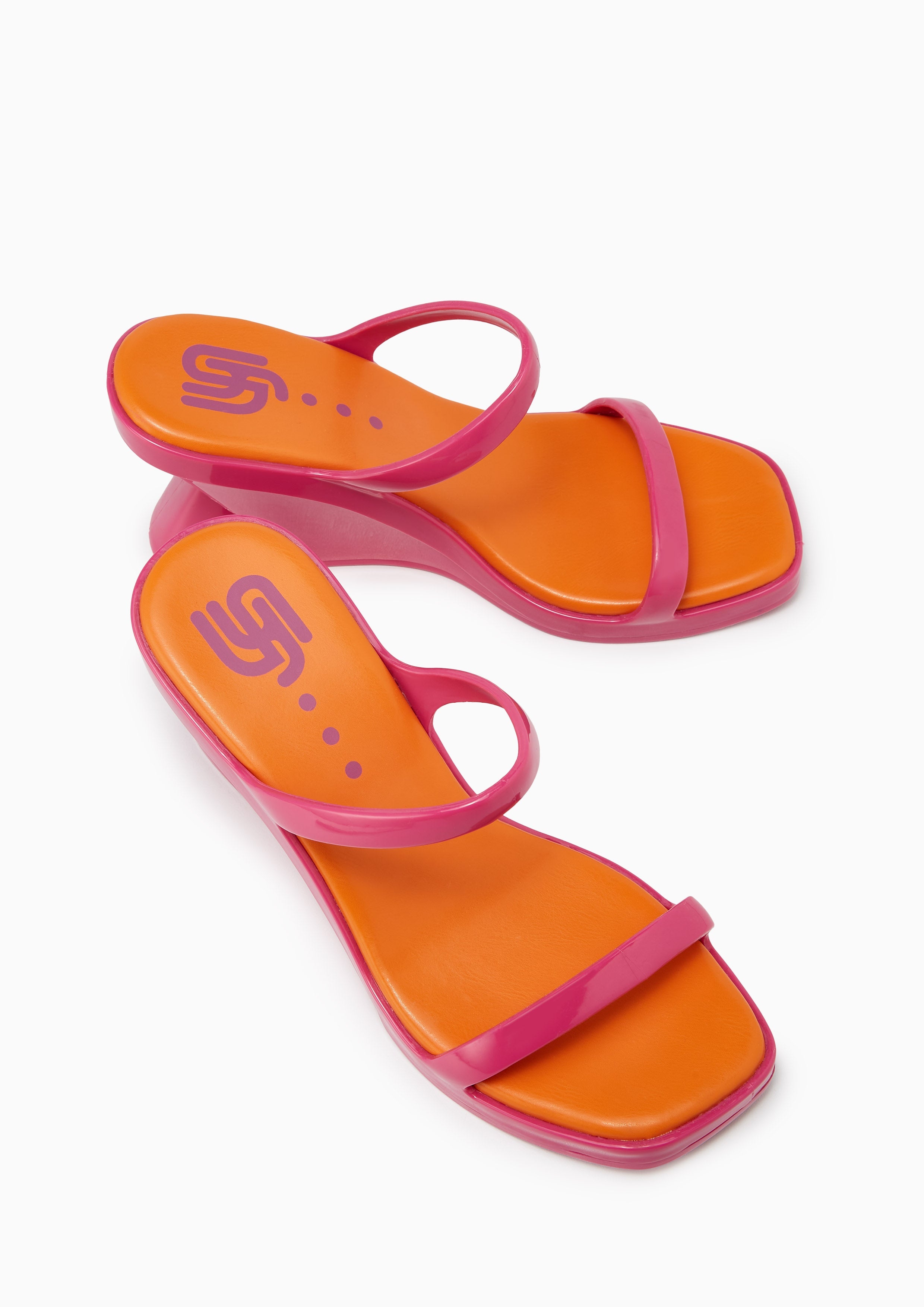 Jelly Jojo Wedge Sandals Pink