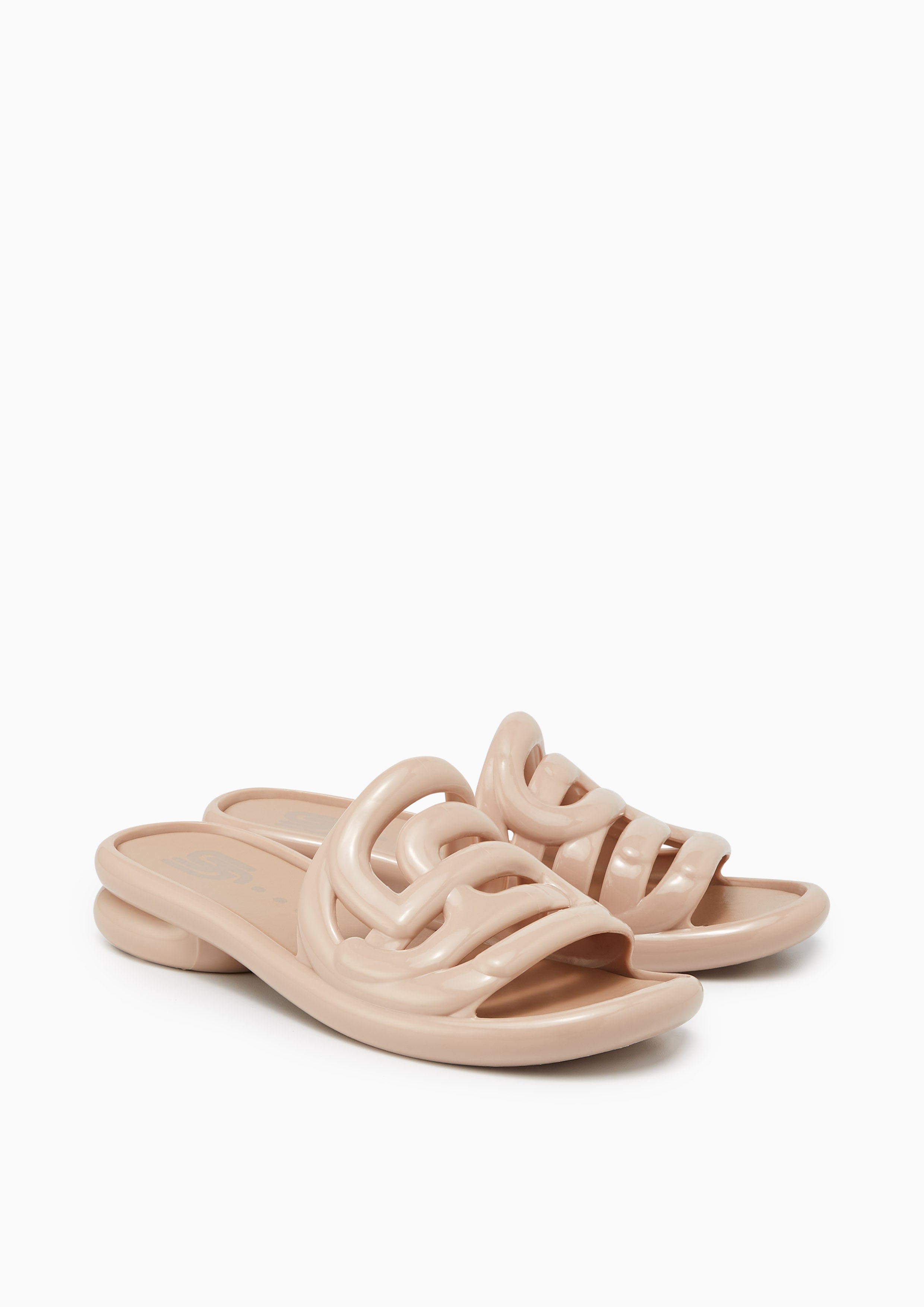 Josephine Jelly Flat Sandals Beige