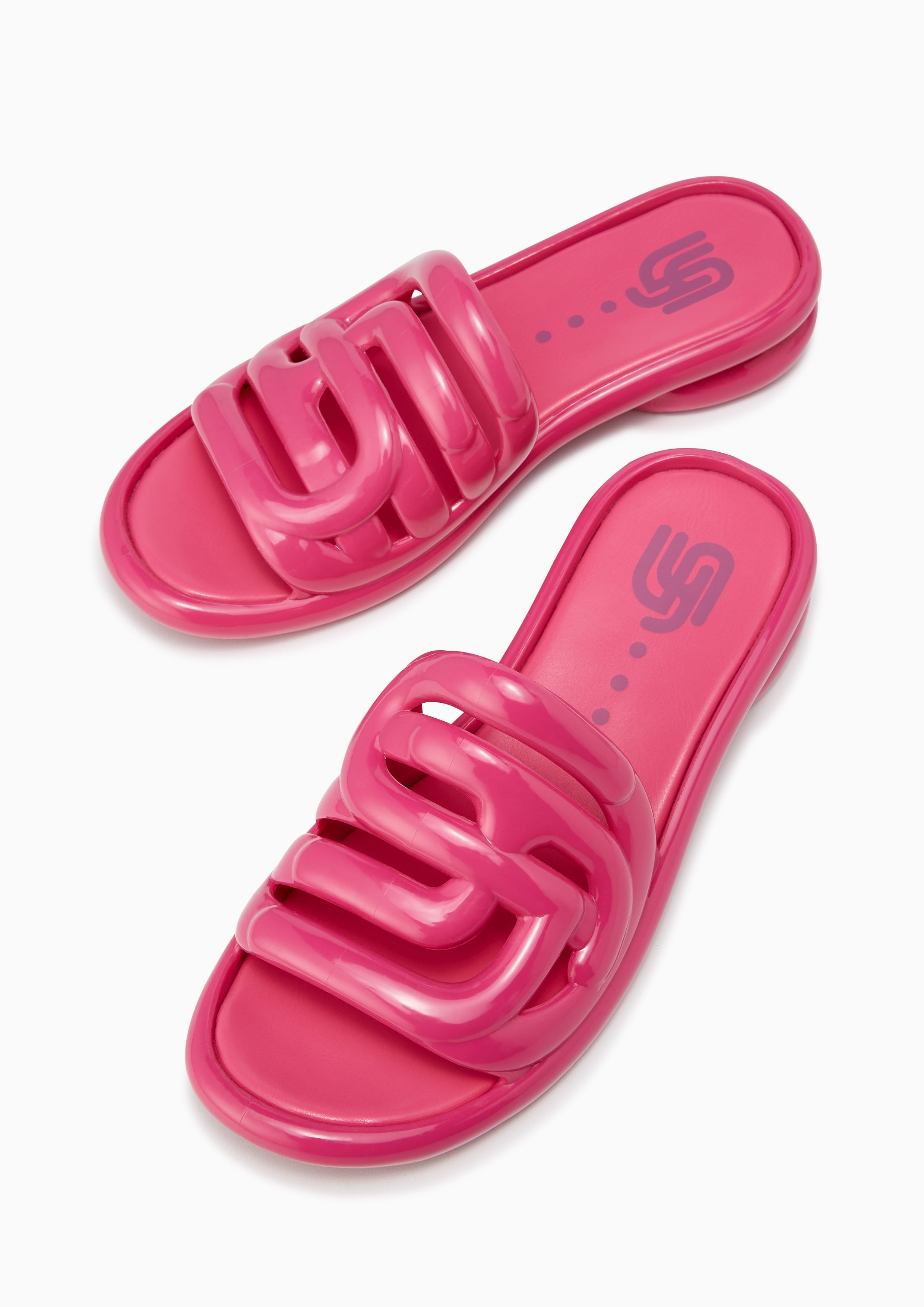 Josephine Jelly Flat Sandals Pink