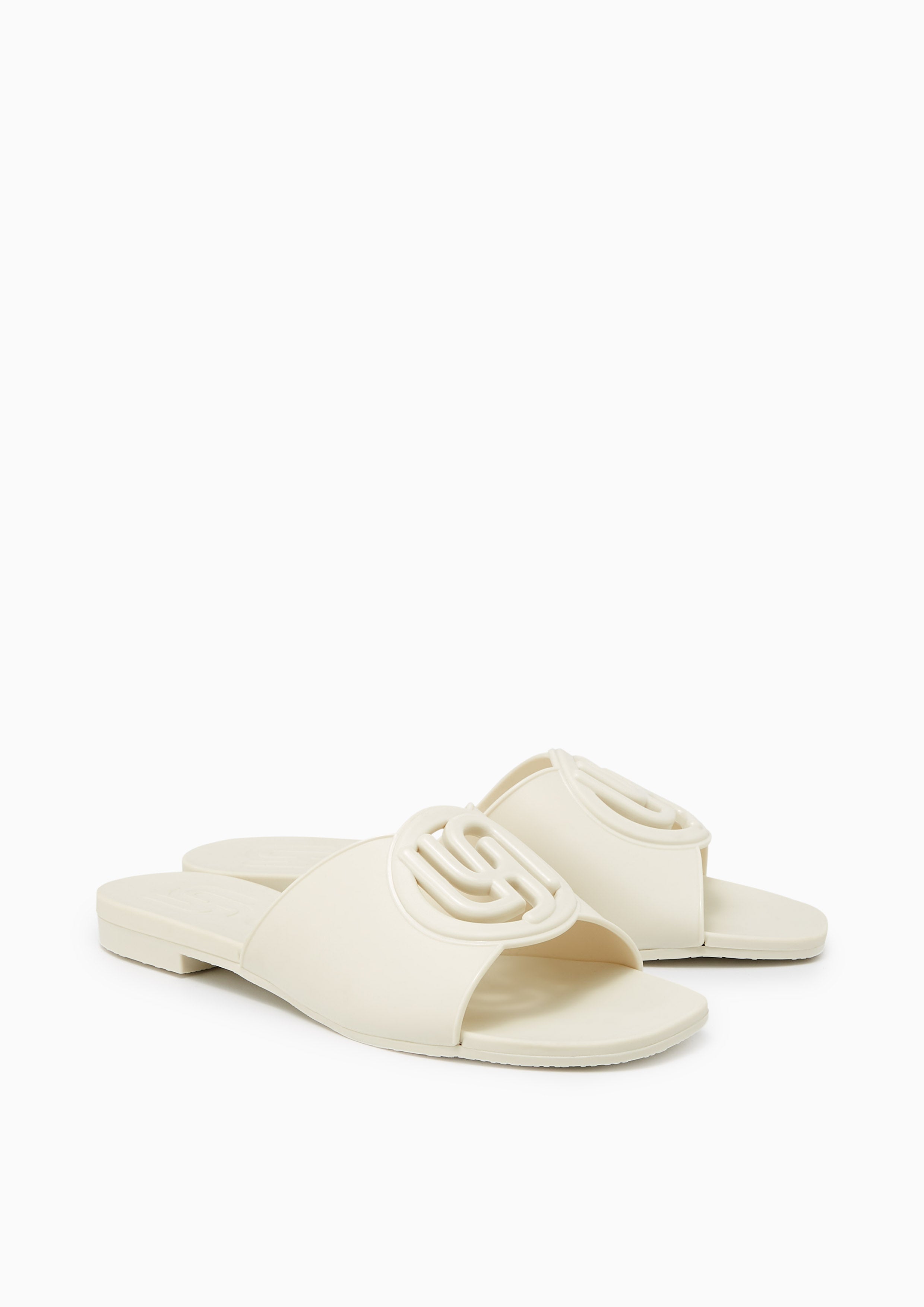 Josie Jelly Flat Sandals Ivory