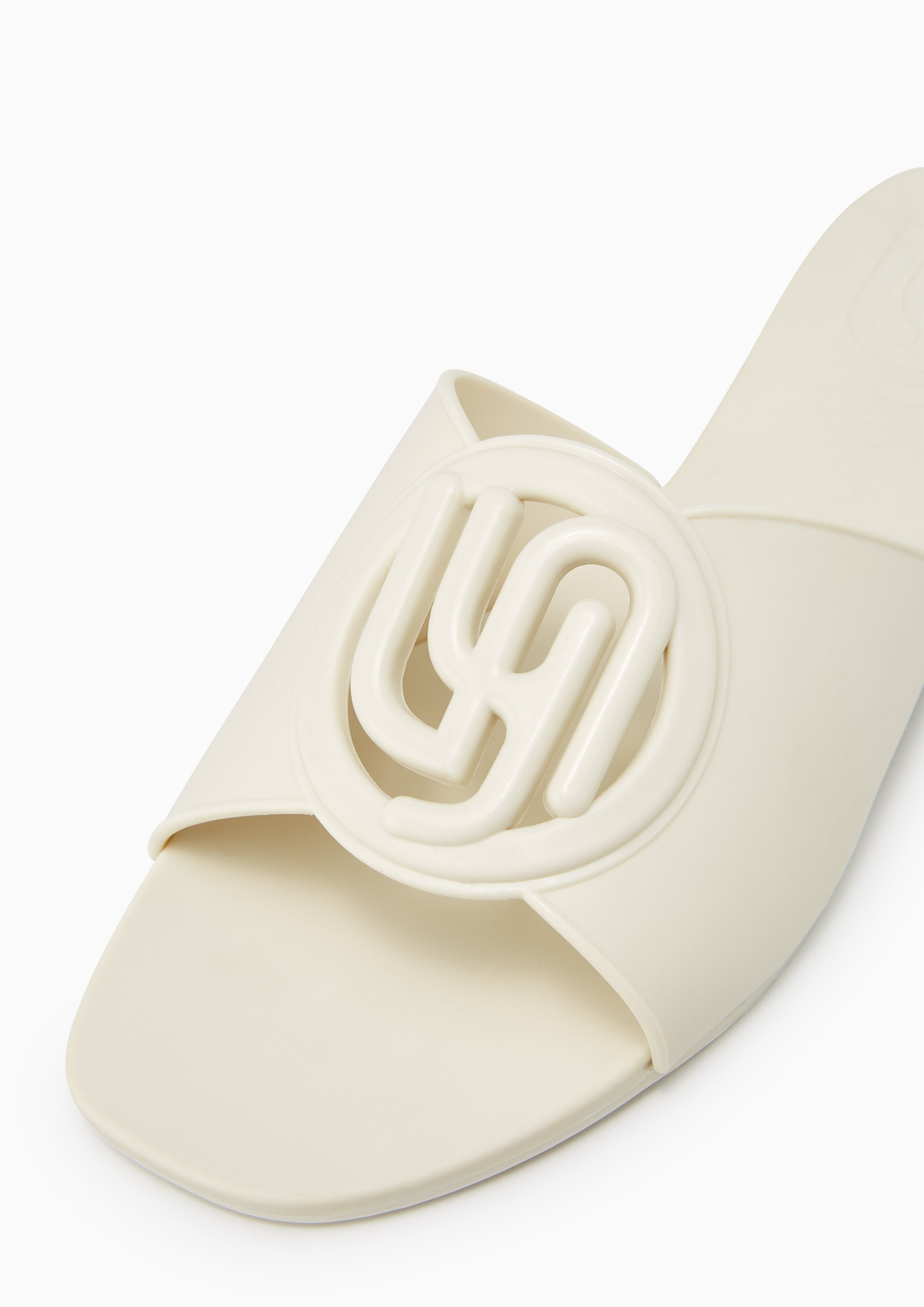 Josie Jelly Flat Sandals Ivory