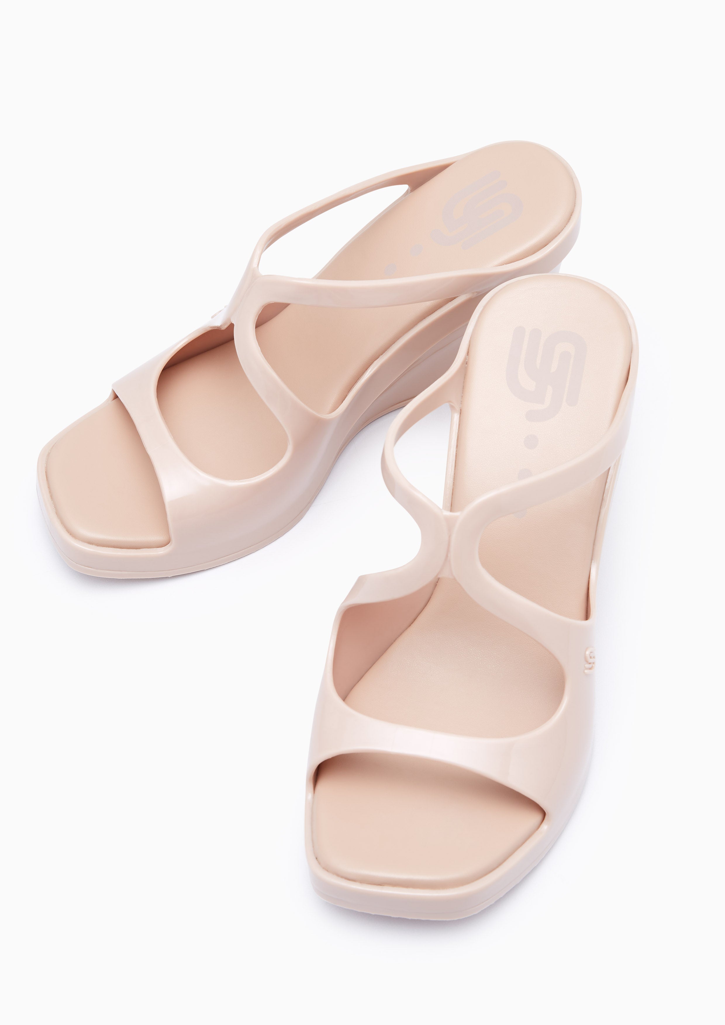 Julia Jelly Wedge Sandals Beige