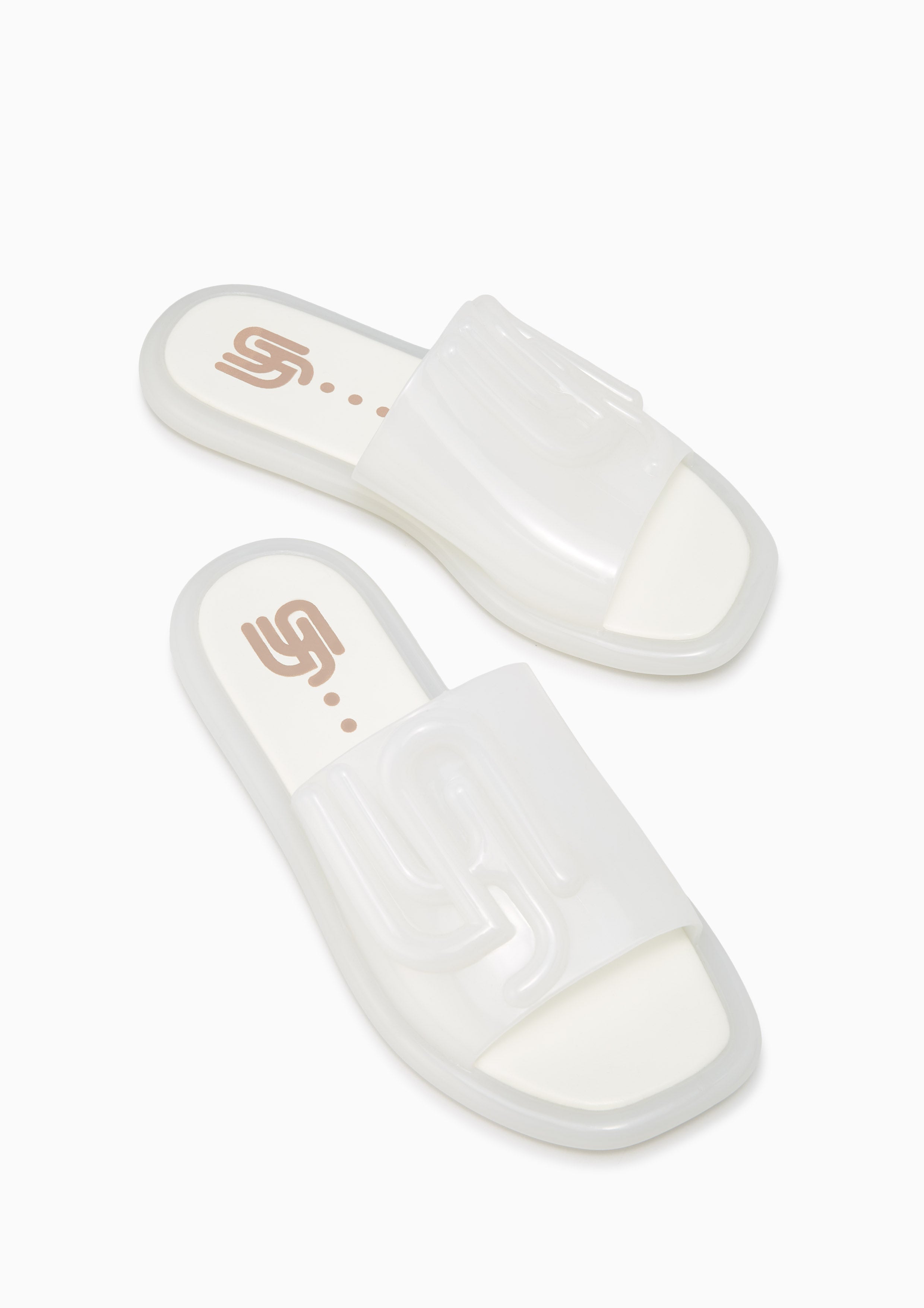 Jilly Jelly Flat Sandals White