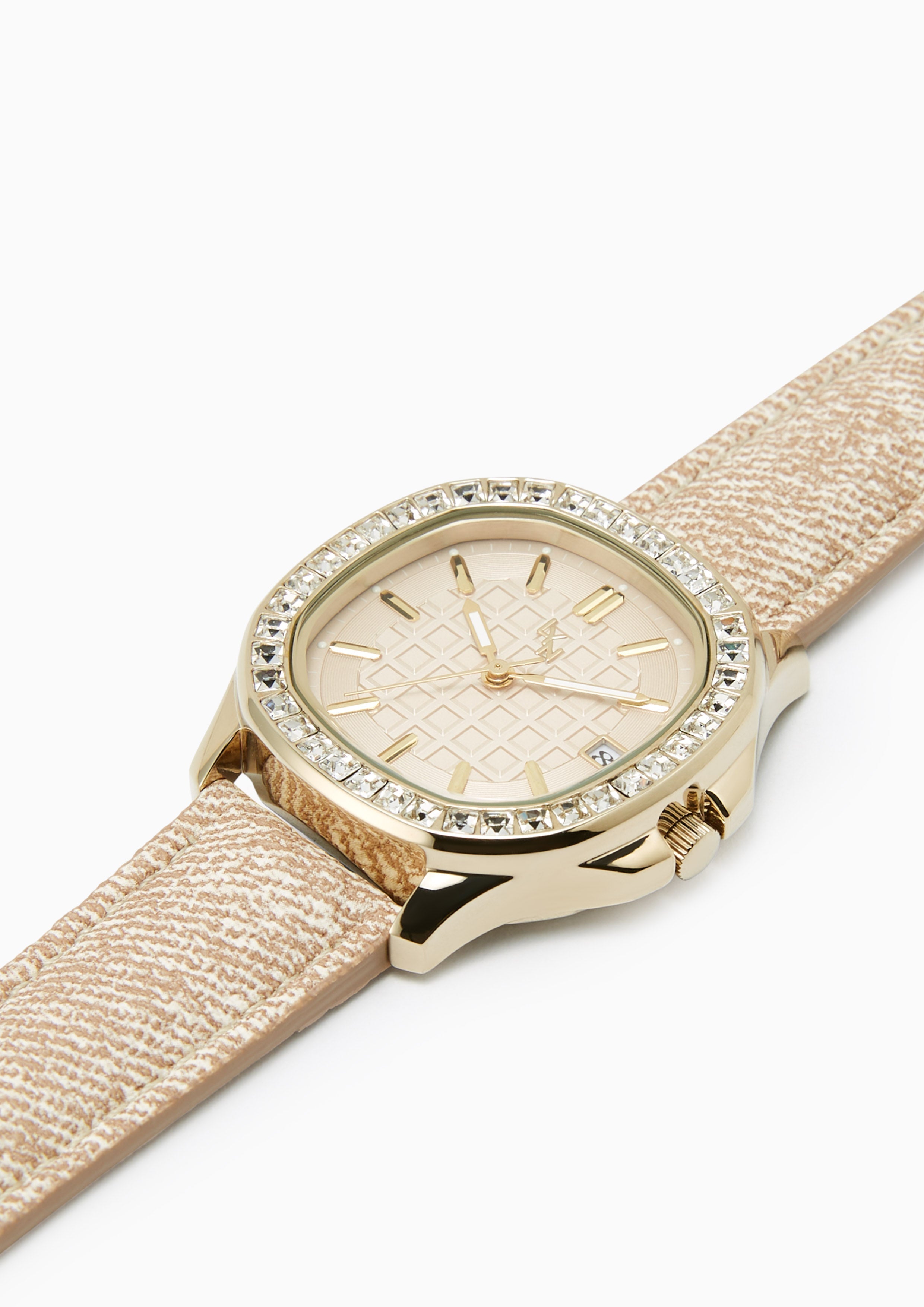 Nicole Denim Watch Beige