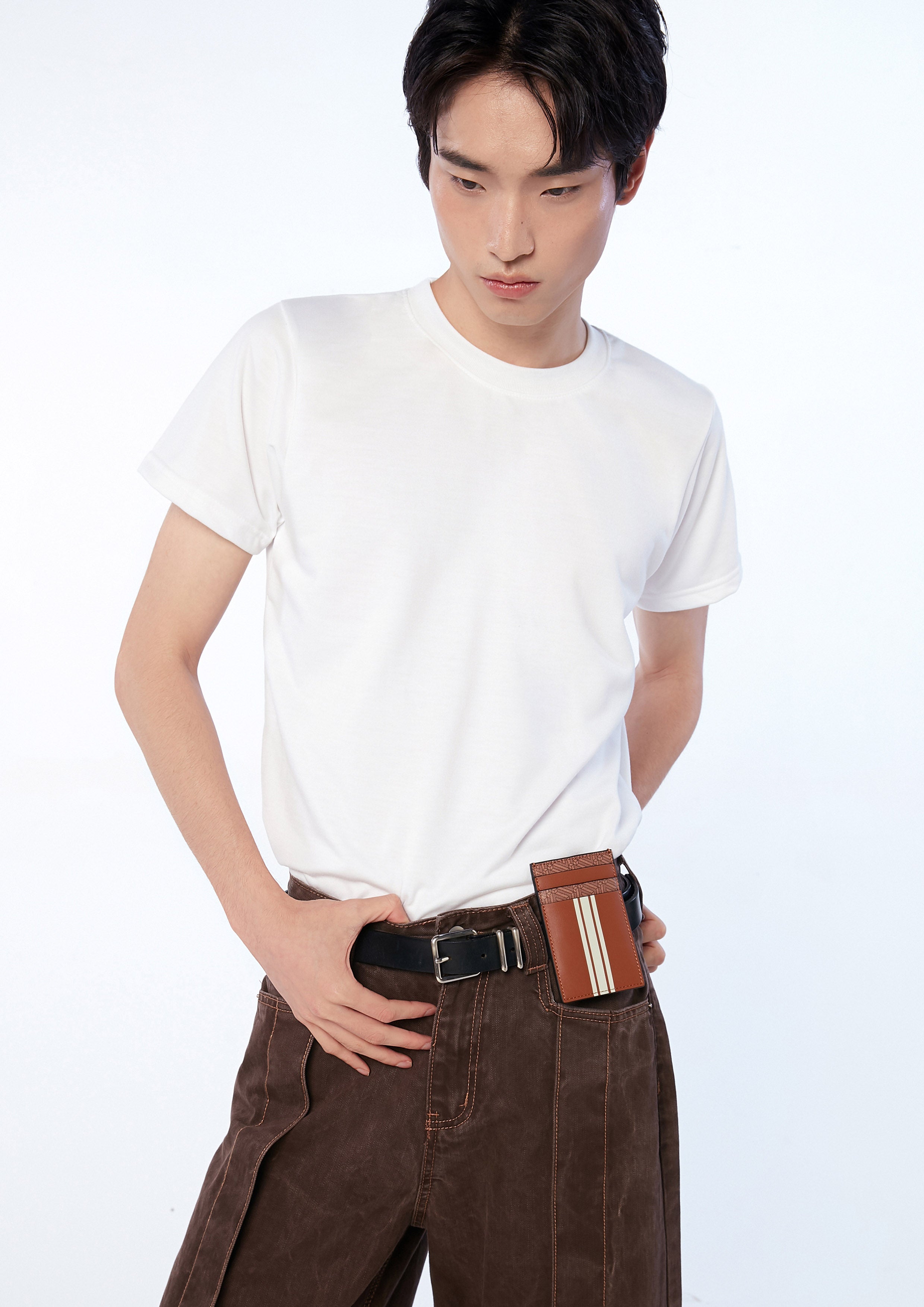 Link Card Case Brown