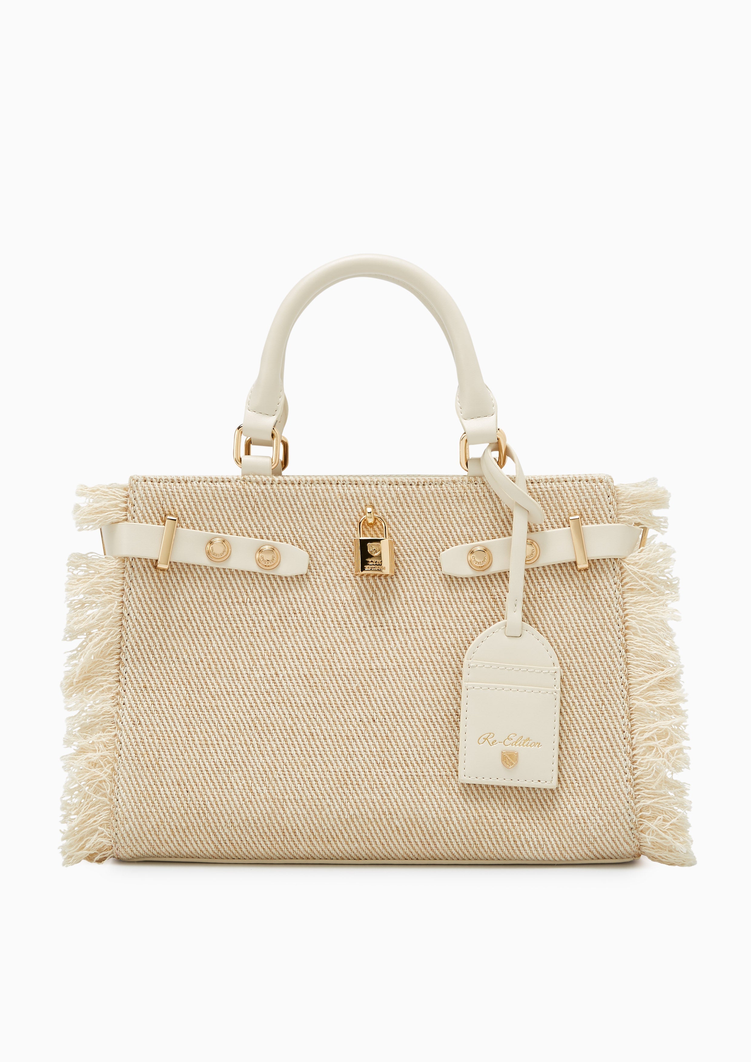 Raff Raw L Top Handle Bag Ivory