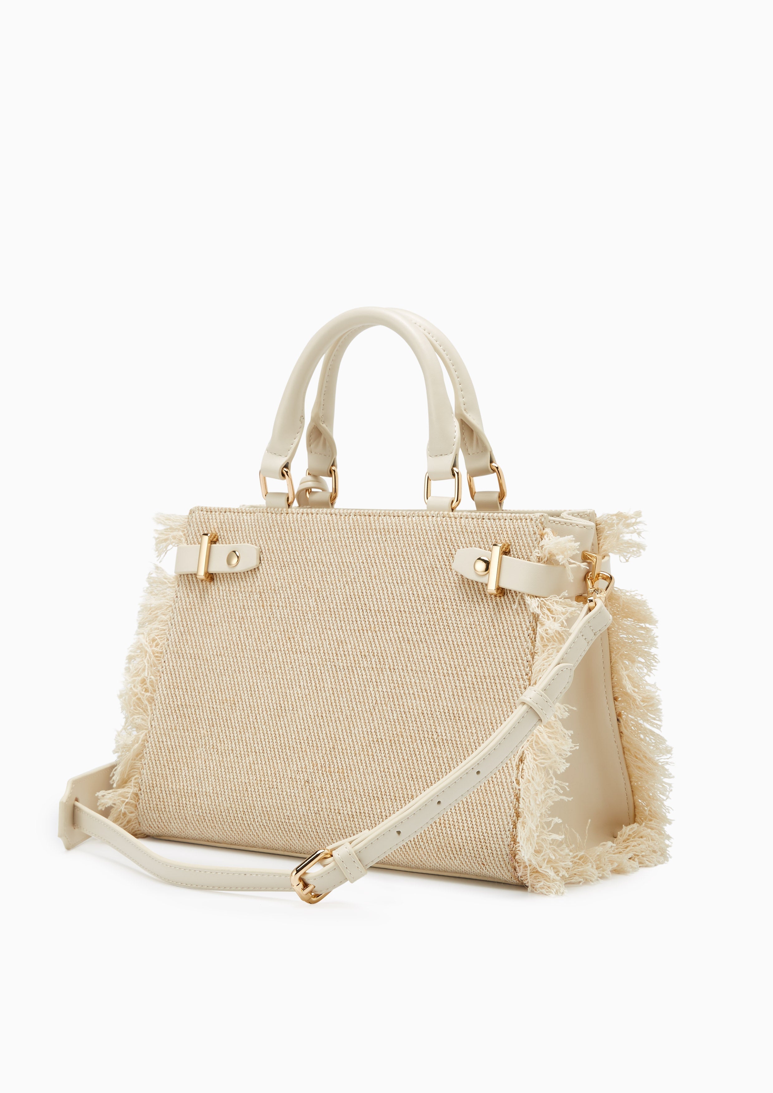 Raff Raw L Top Handle Bag Ivory