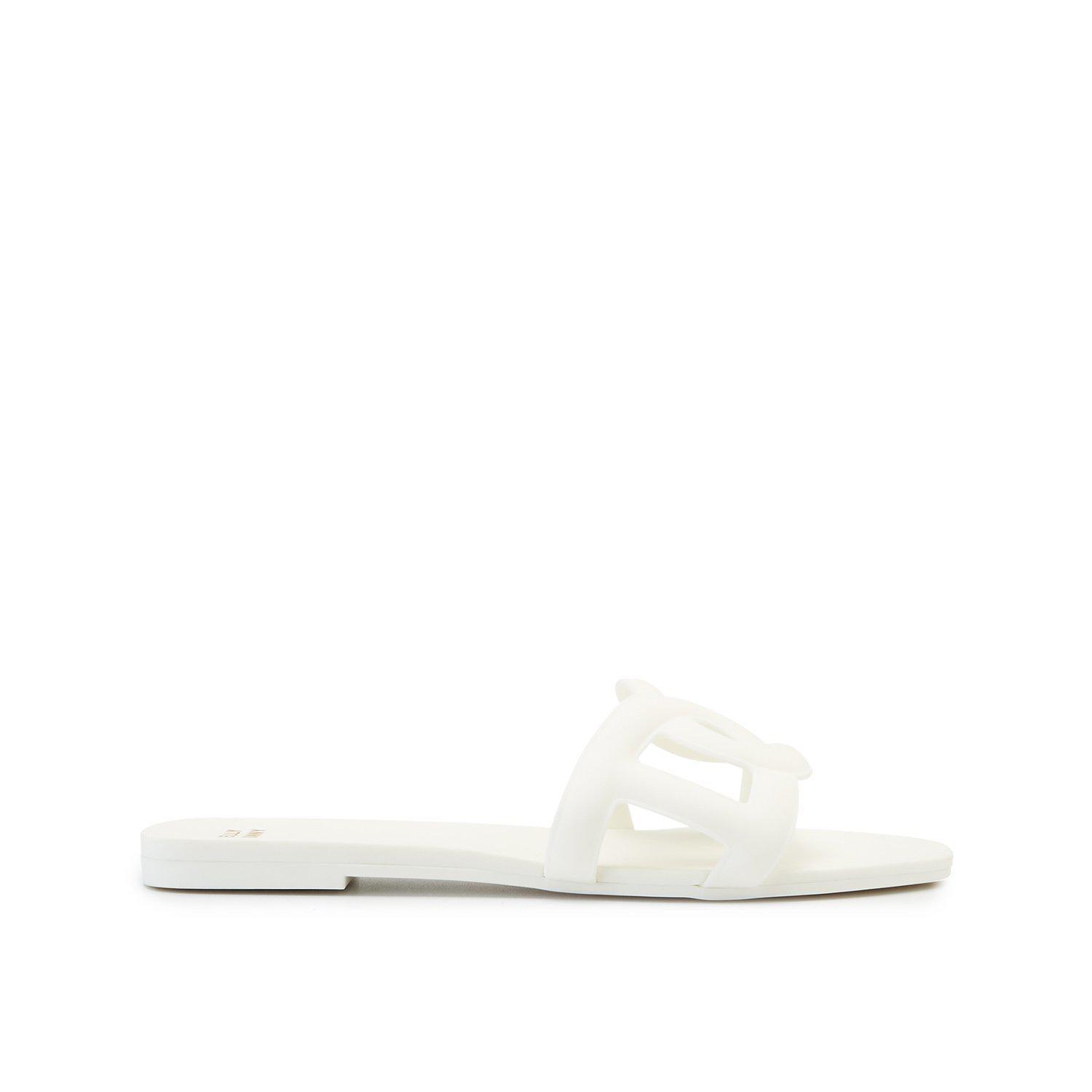 Grase Glis Flat Sandals White