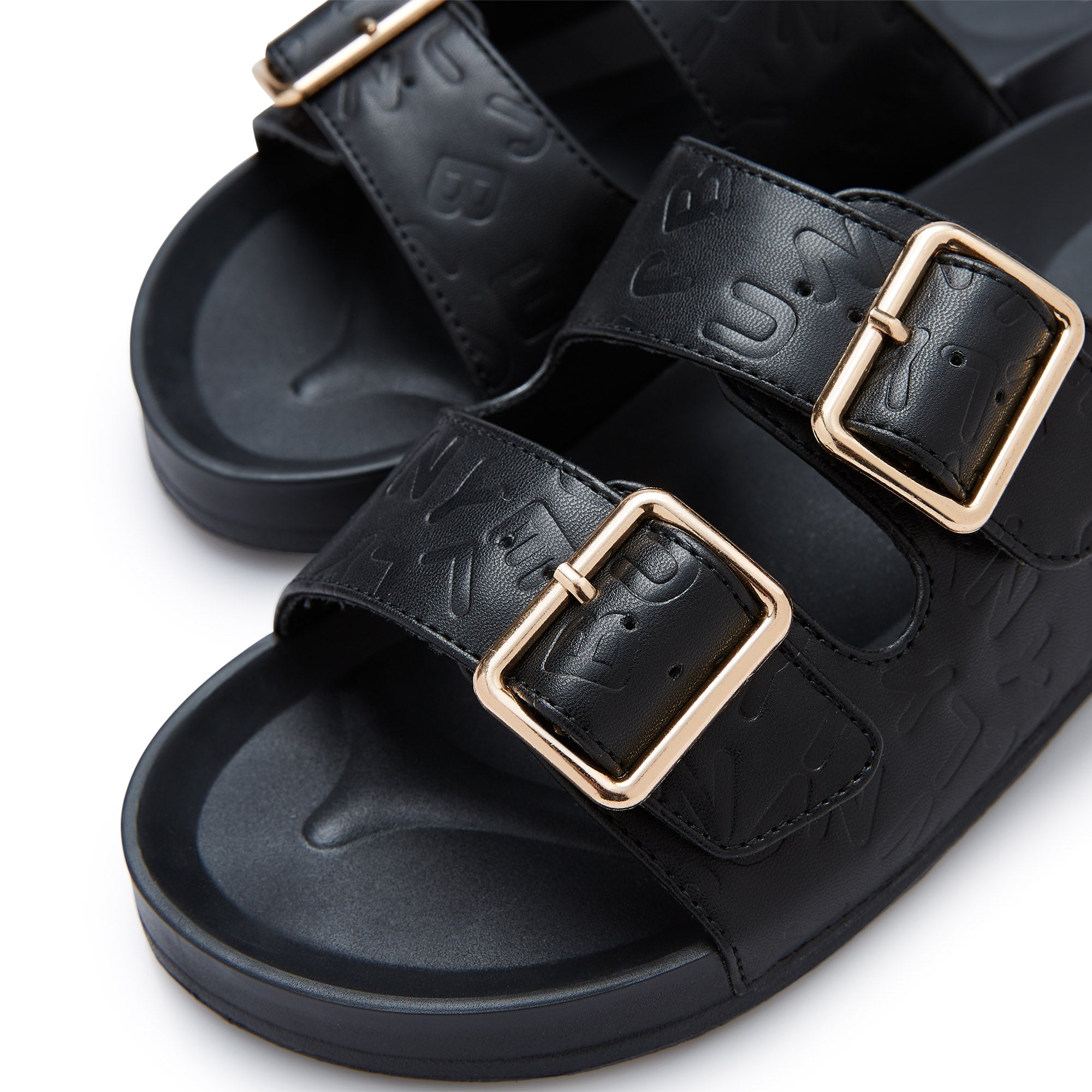 Jane New Monogram Sliders Black