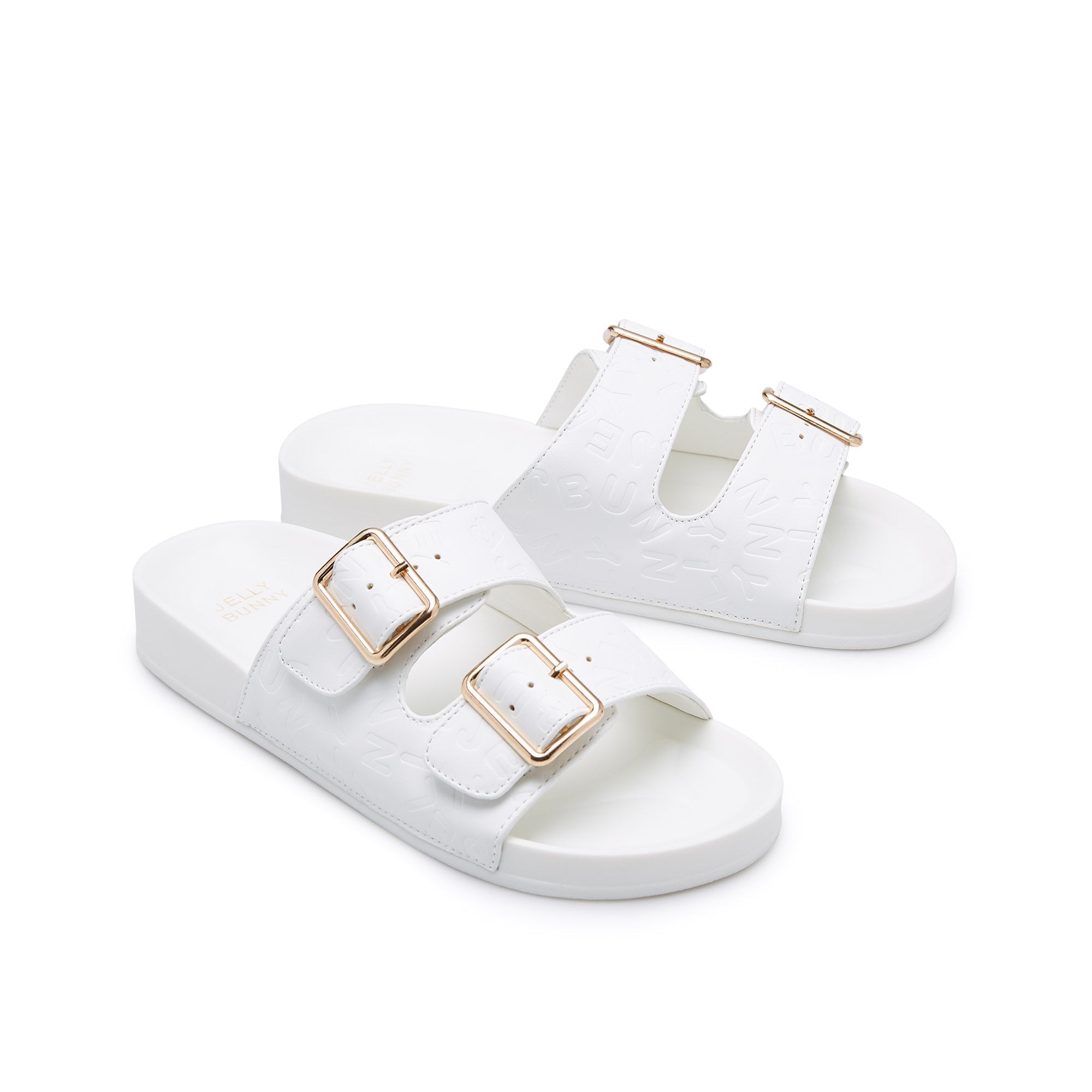 Jane New Monogram Sliders White