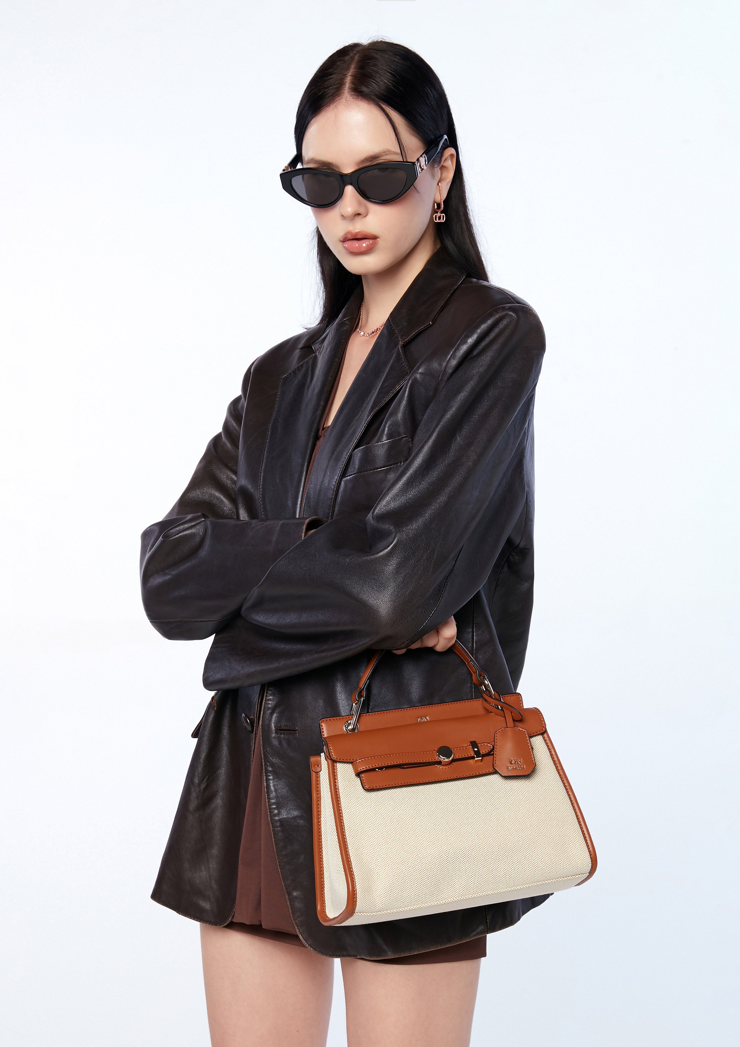 Re-Edit Anderson Ease M Top Handle Bag Brown