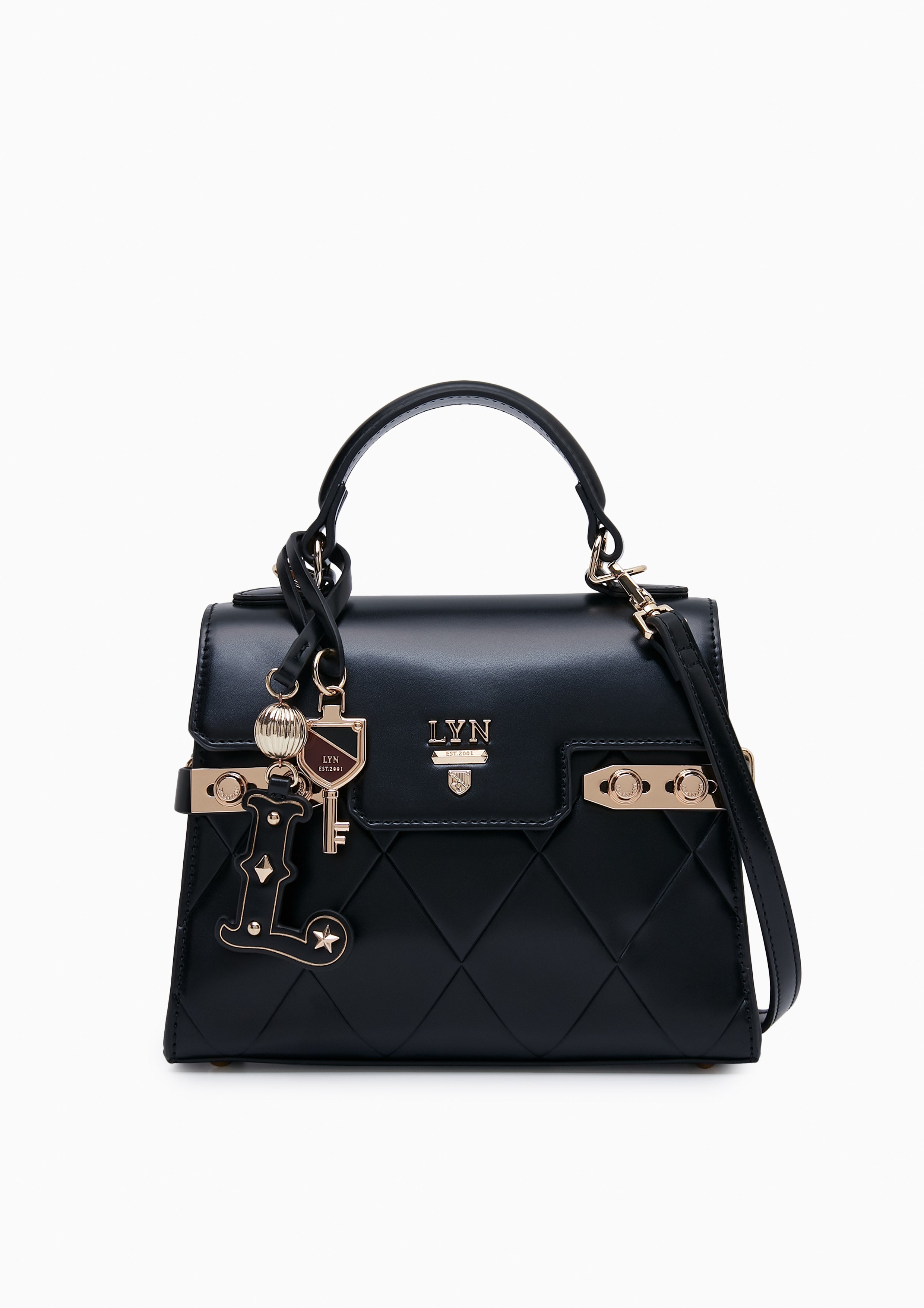 Re-Edit Wonder Ray Top Handle Bag S Black