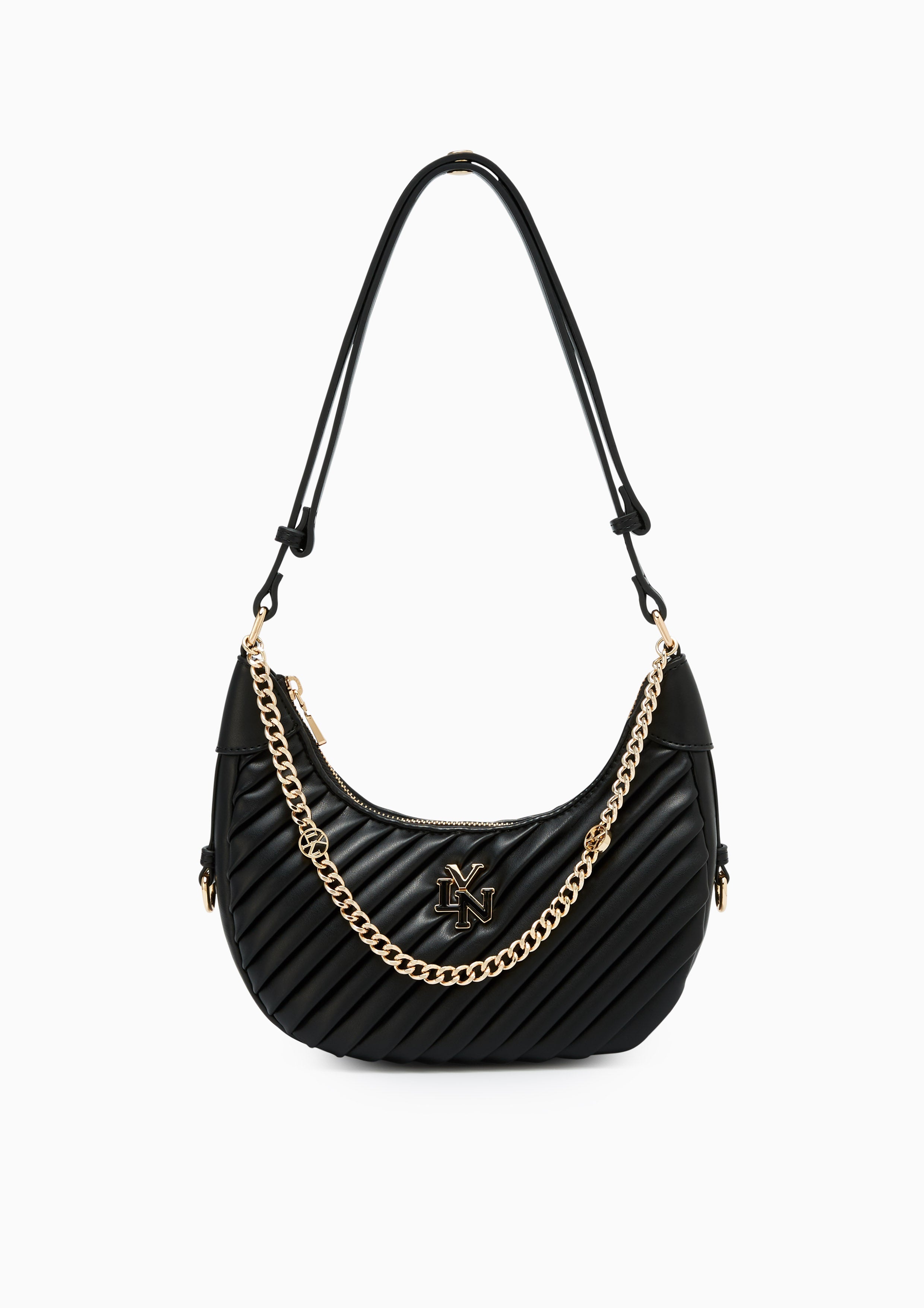 Pleat Rexha M Shoulder Bag Black