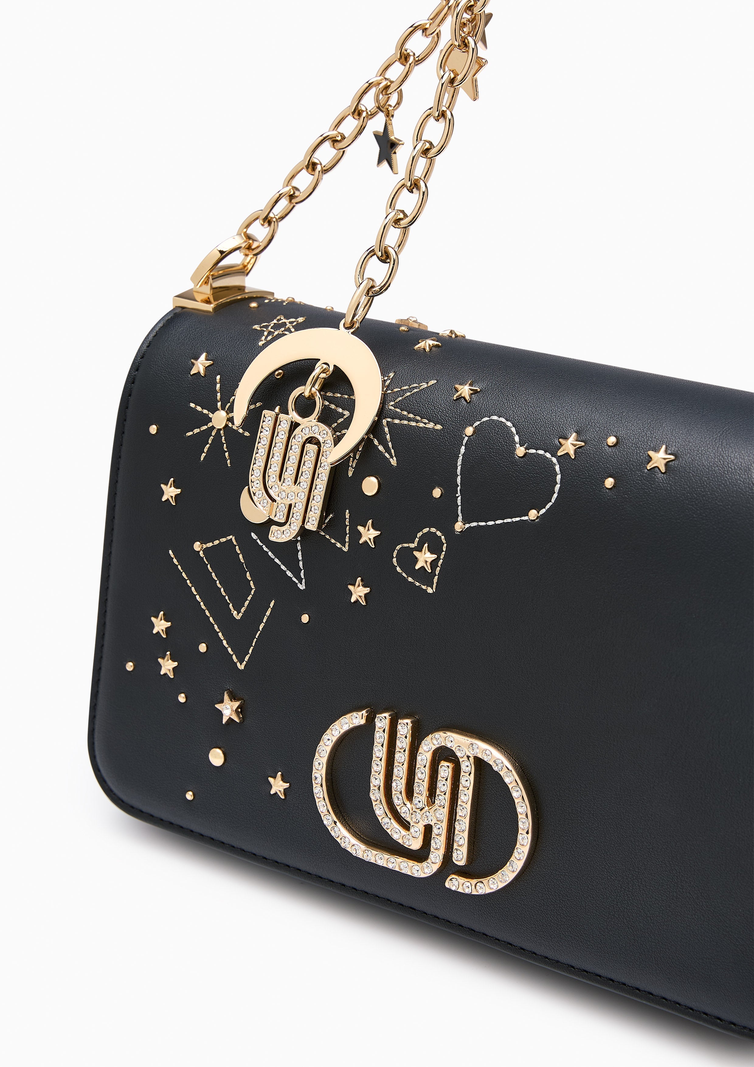 Cosmic Moon Infinite Love Crossbody Bag Black