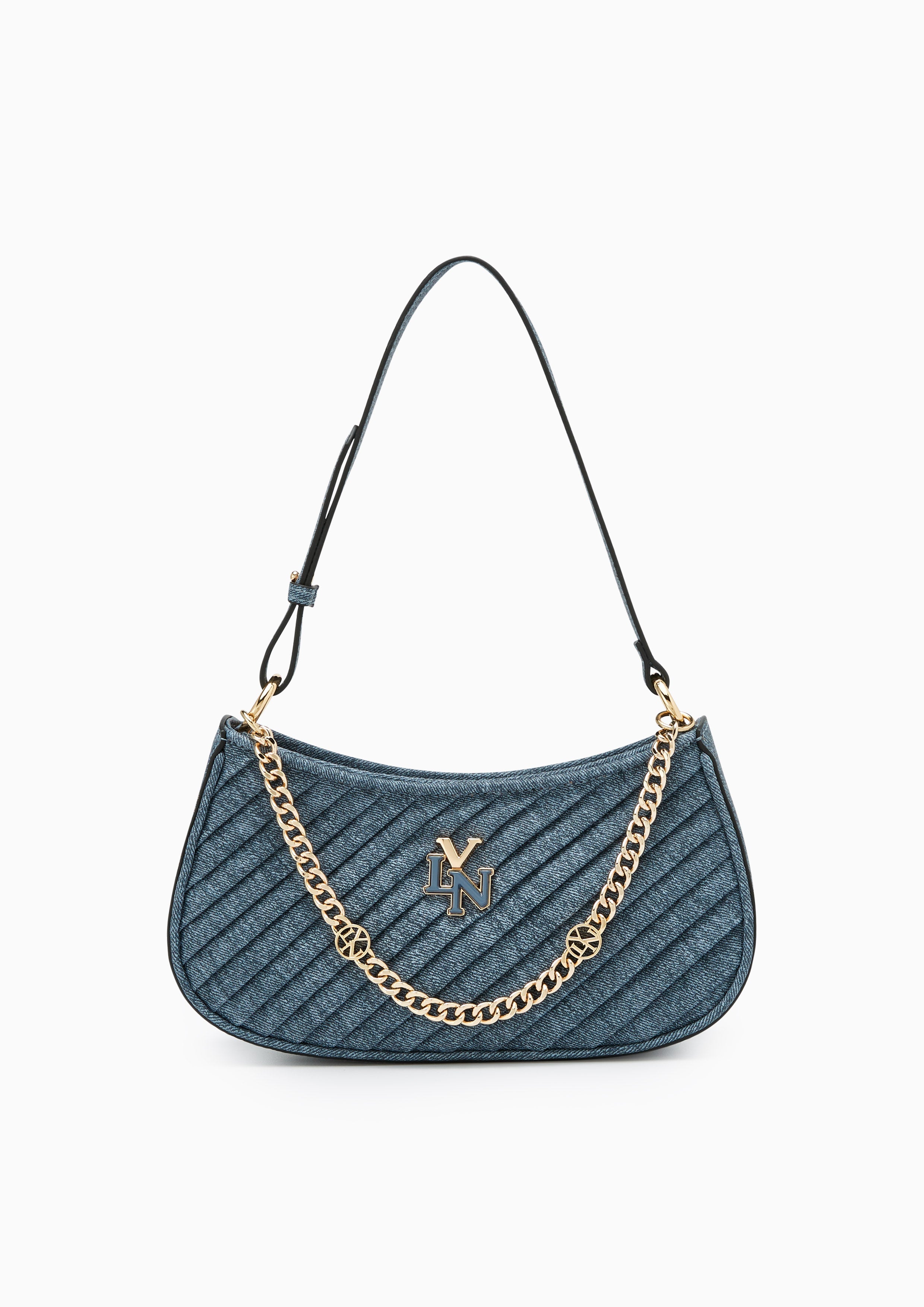Pleat Brighton Shoulder Bag Blue