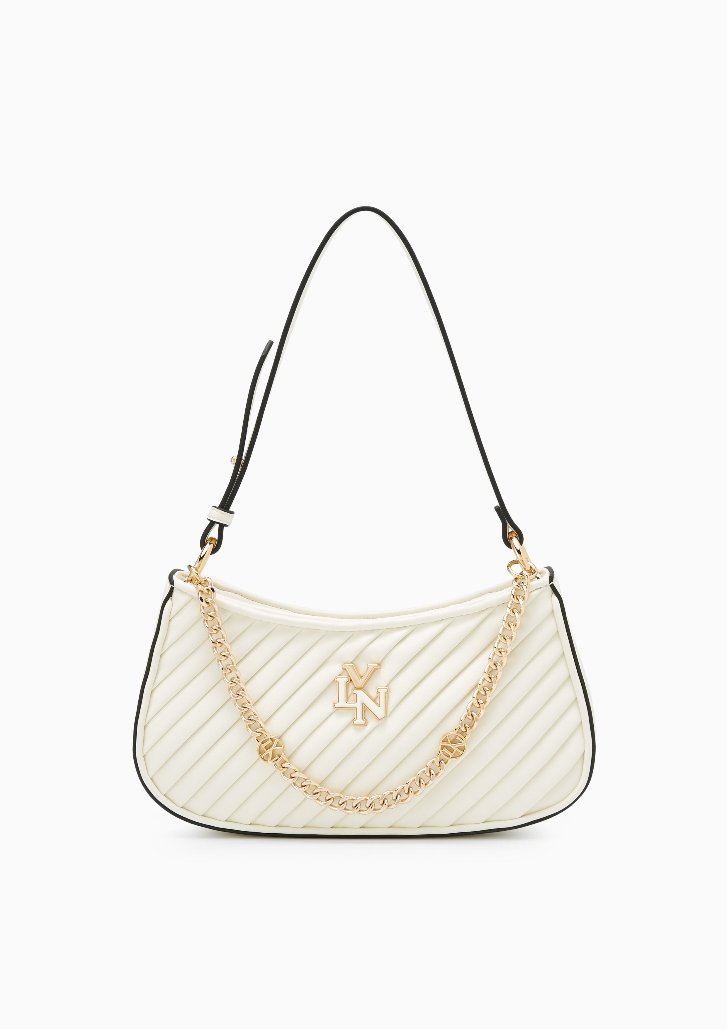 Pleat Brighton Shoulder Bag Ivory