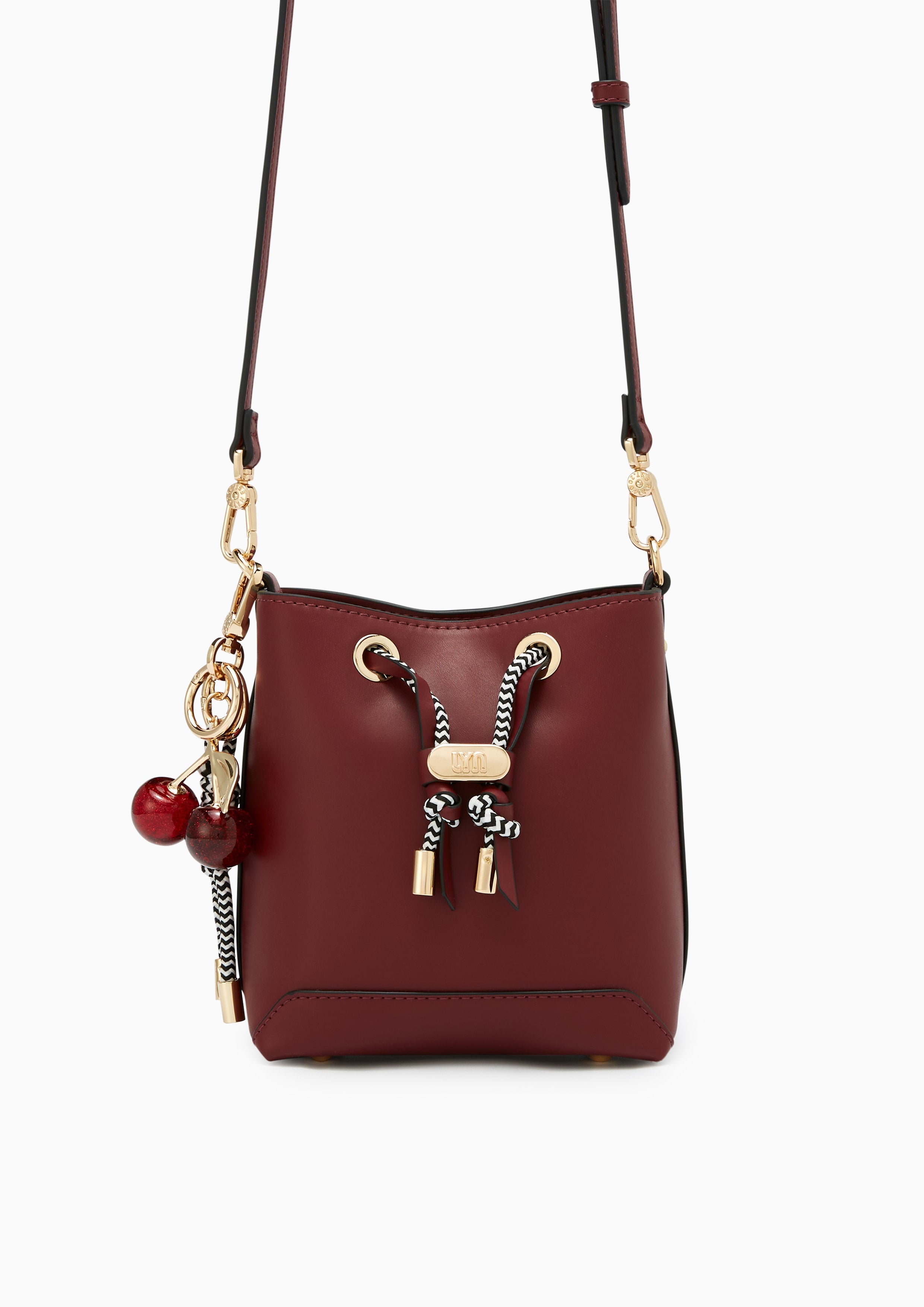 Bethany Mini Bucket Bag Dark Red