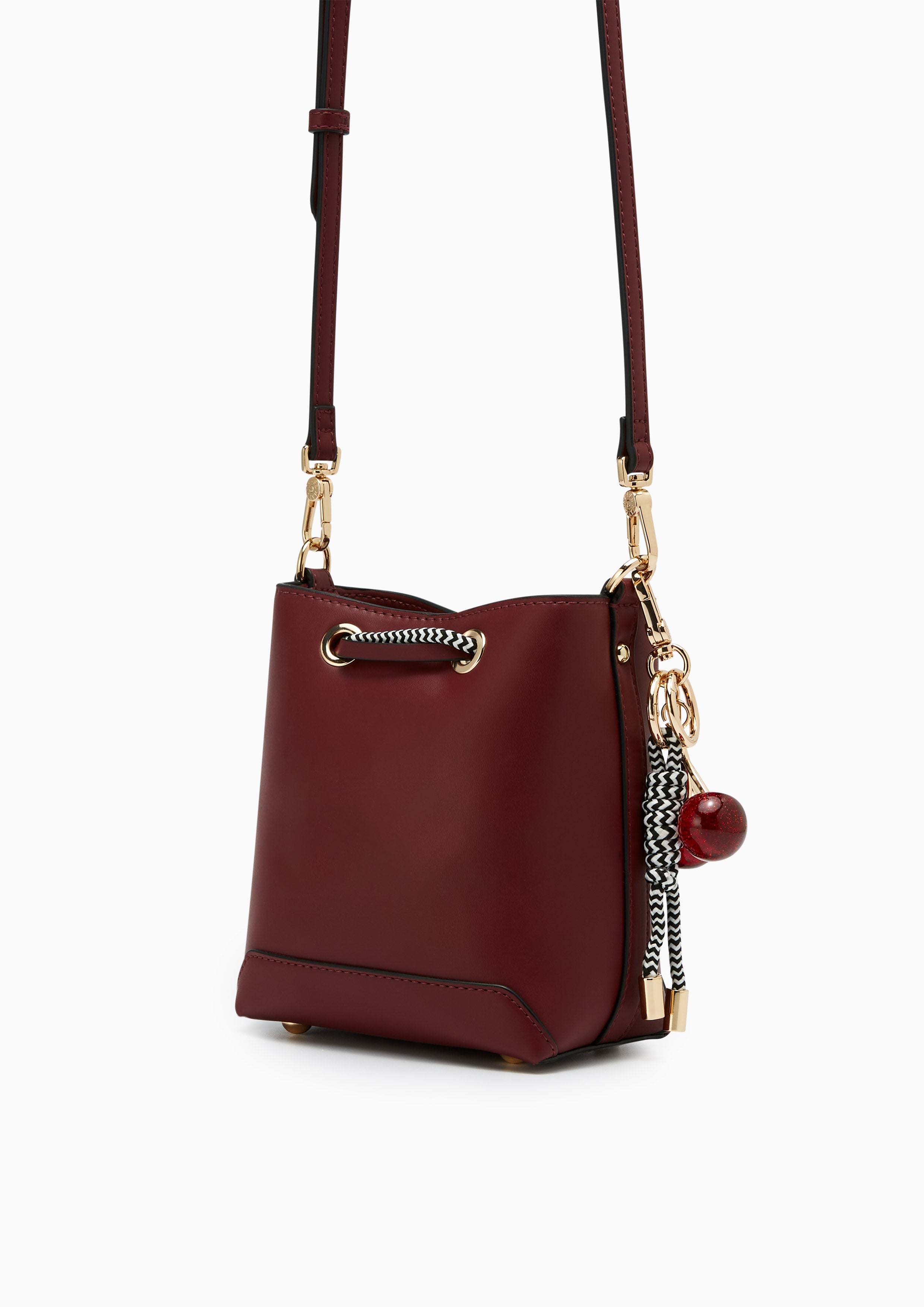 Bethany Mini Bucket Bag Dark Red