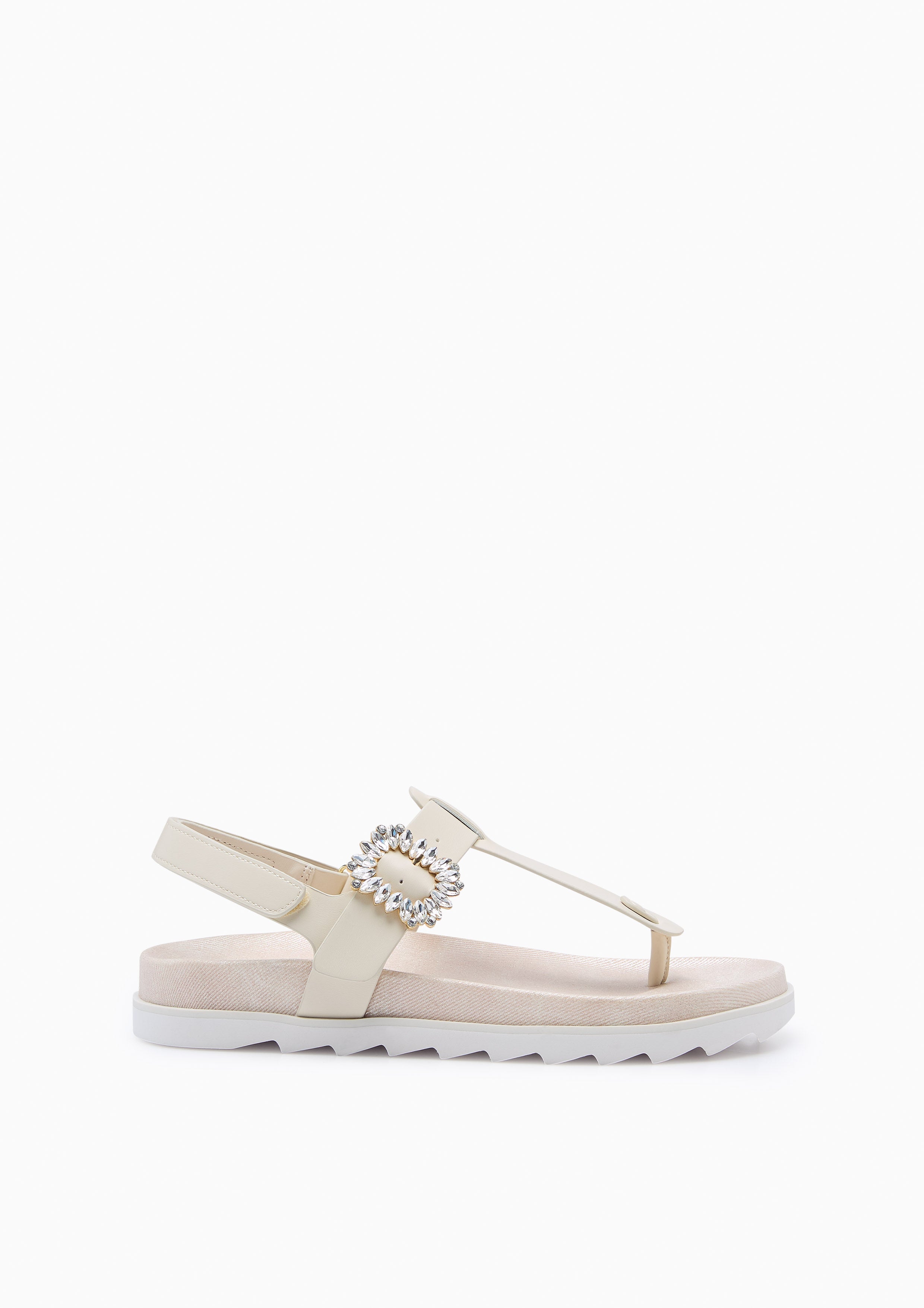 Veeni Thong Sandals Ivory