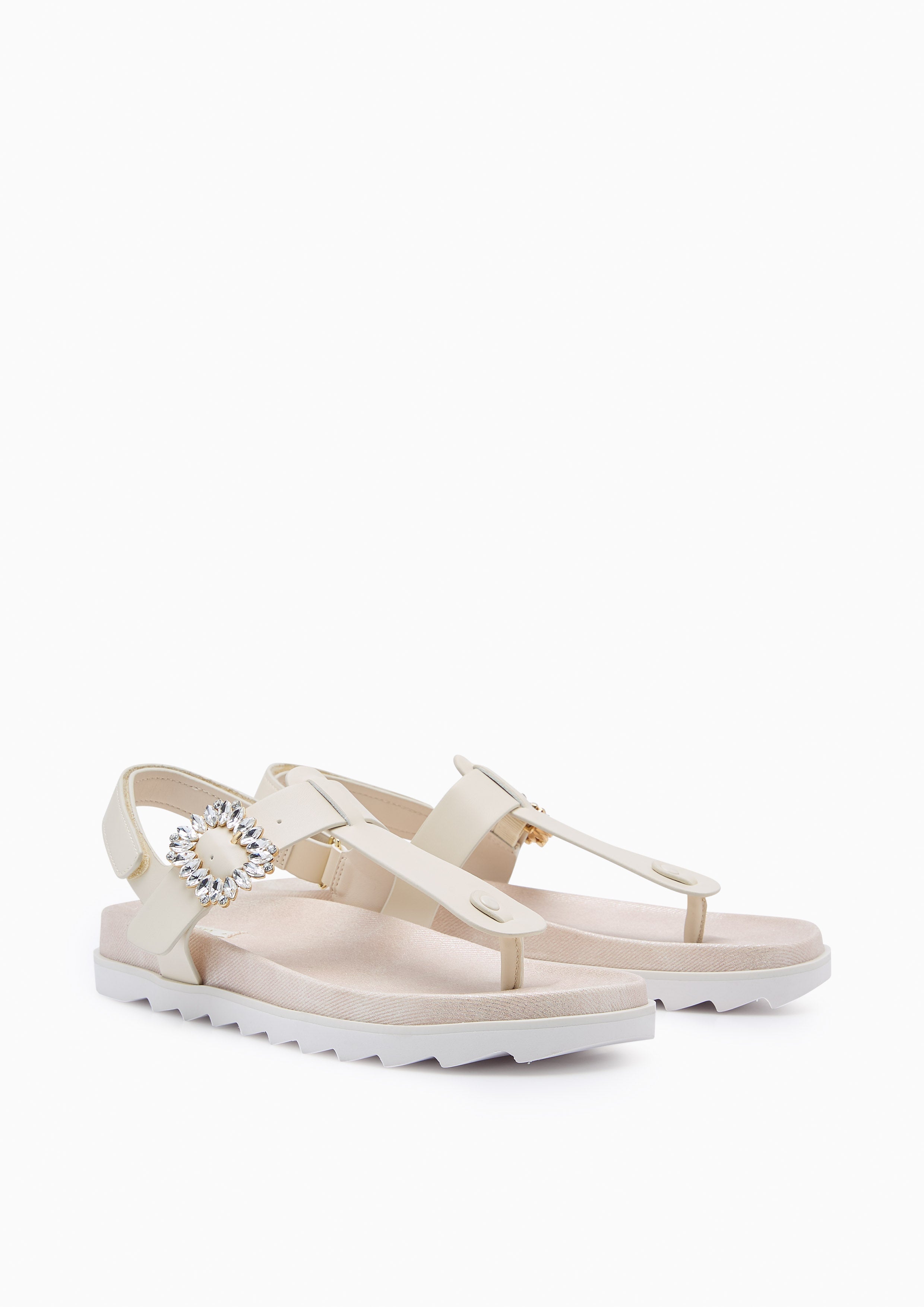 Veeni Thong Sandals Ivory
