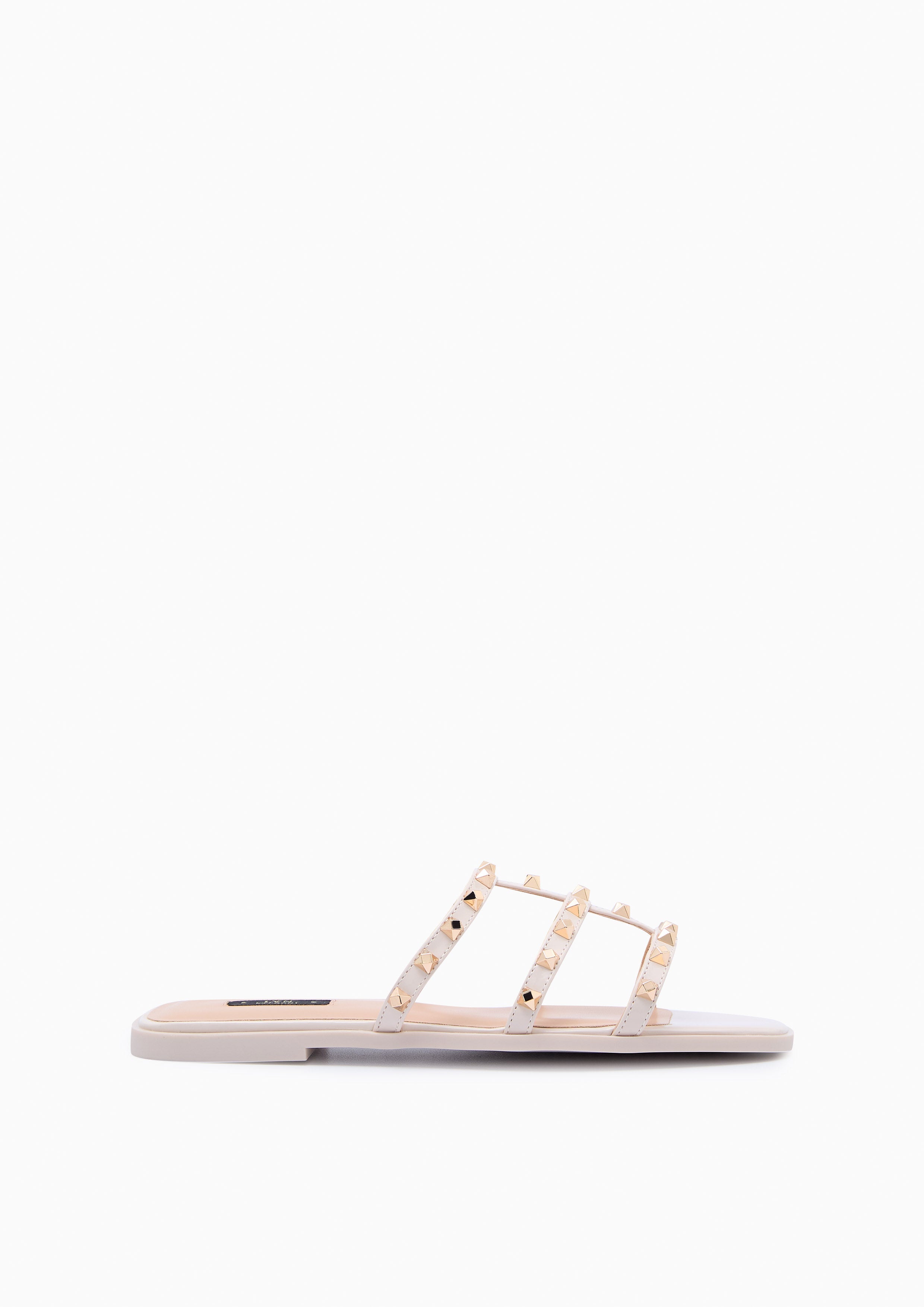 Linda Flat Sandals Ivory