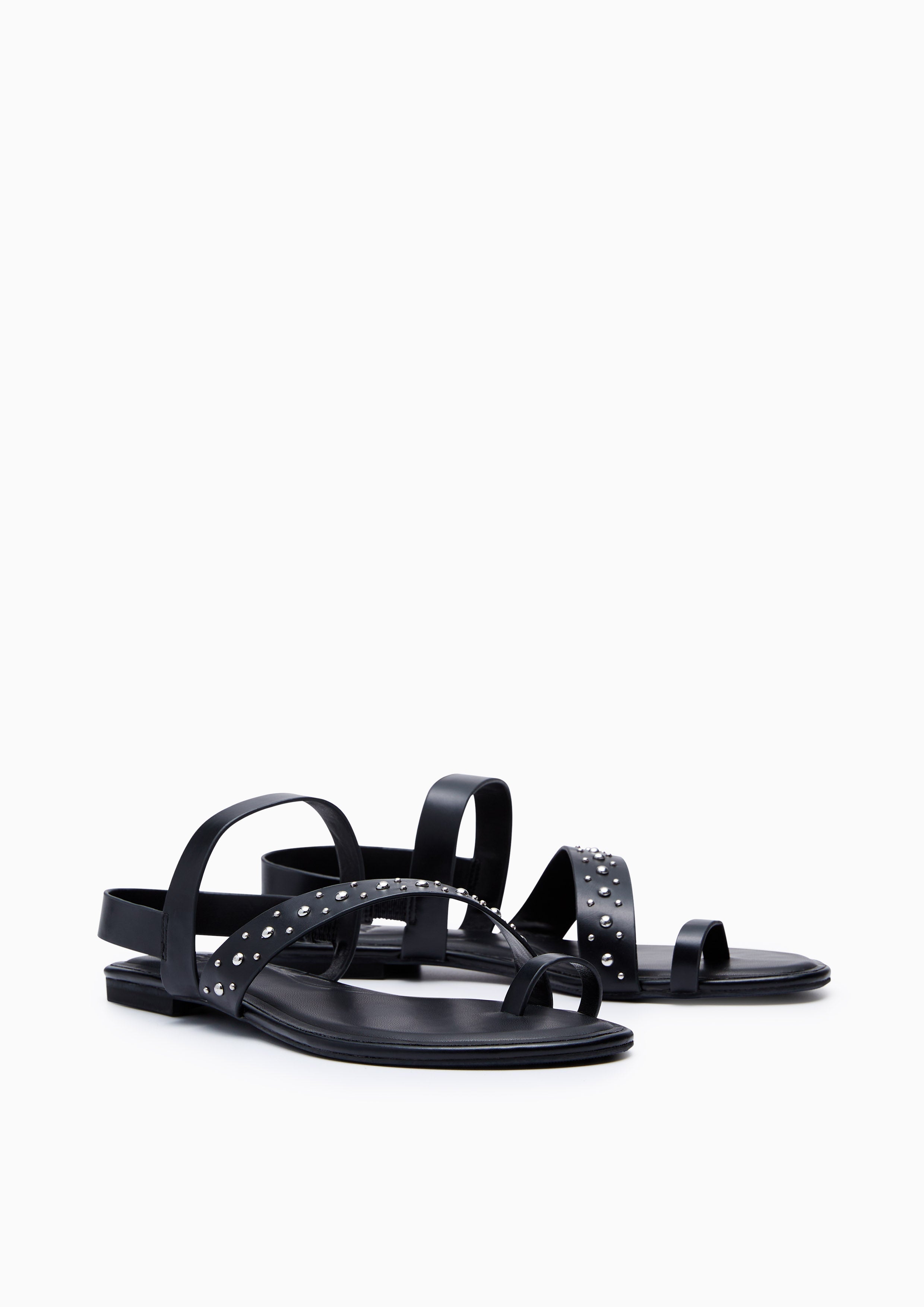 Eva Flat Sandals Black