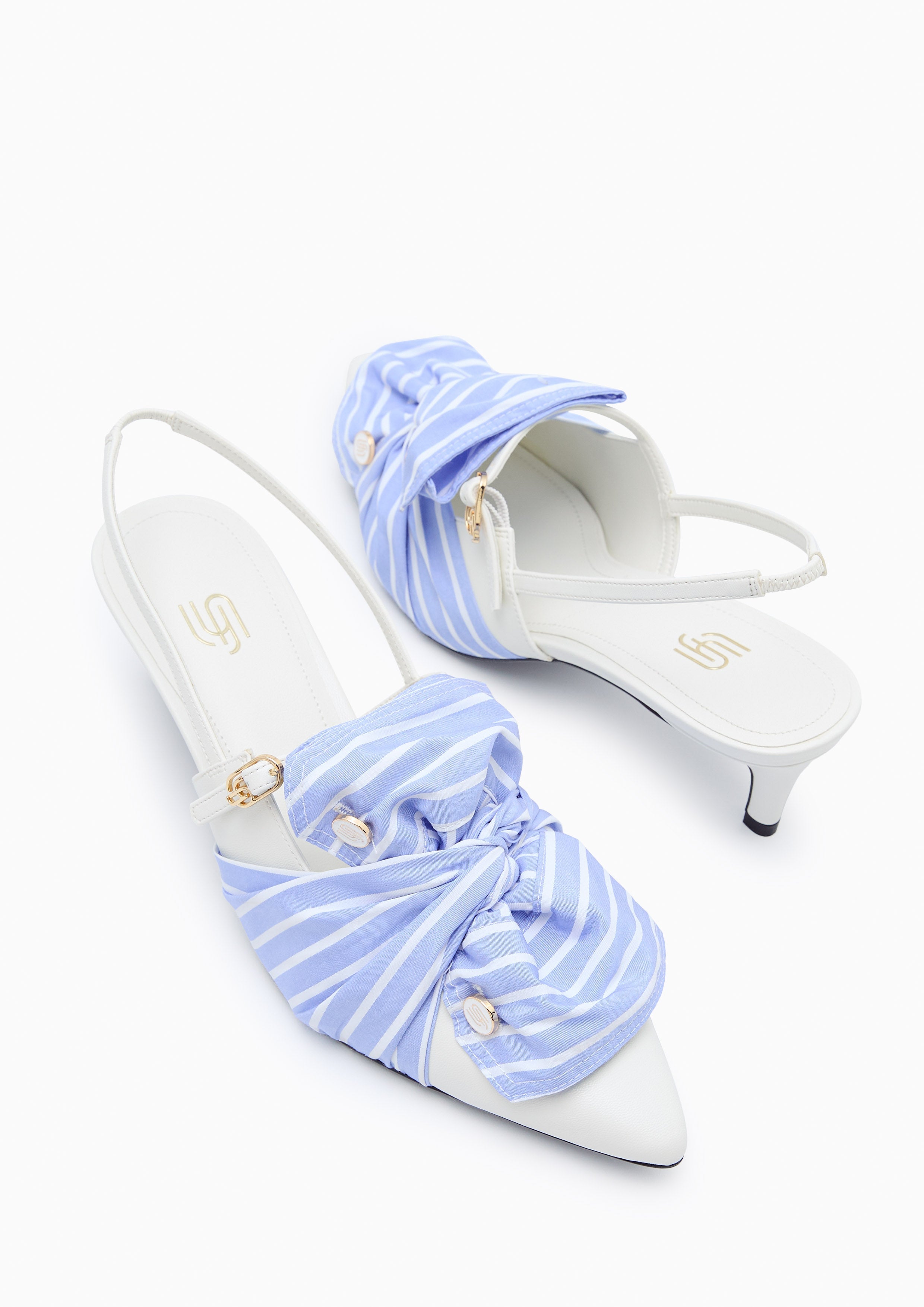 Arin Infinite Slingback Mid Heels Blue